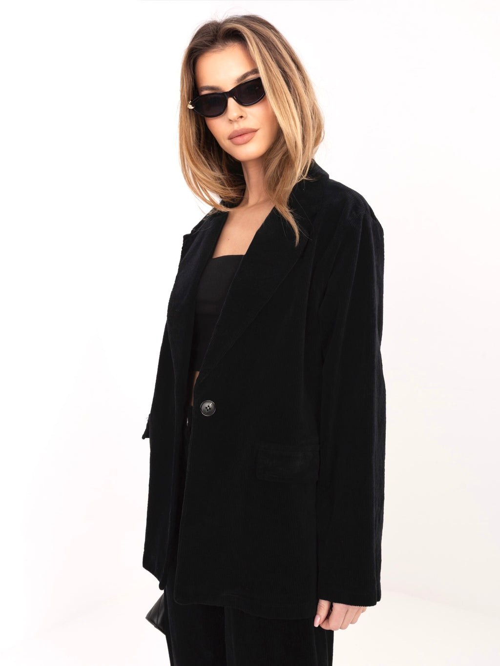 MELFIA  Cordjacke mit Taschenimitat
