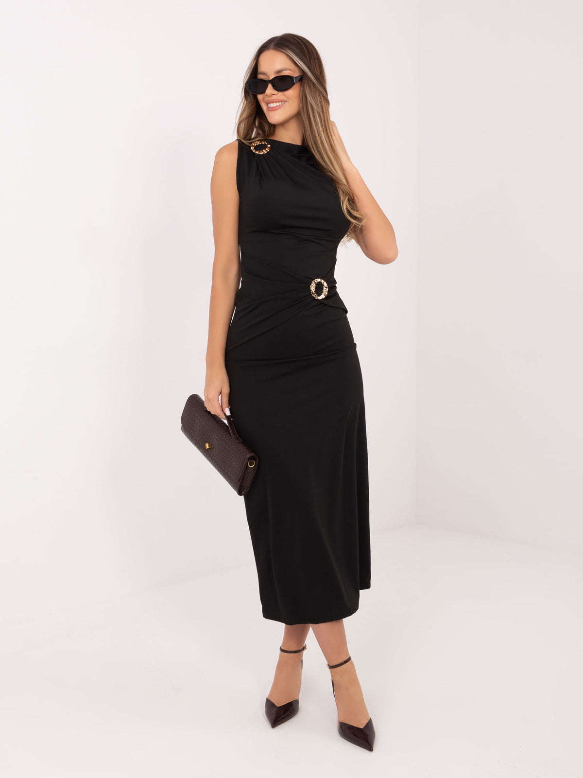 MELFIA Slit Evening Dress