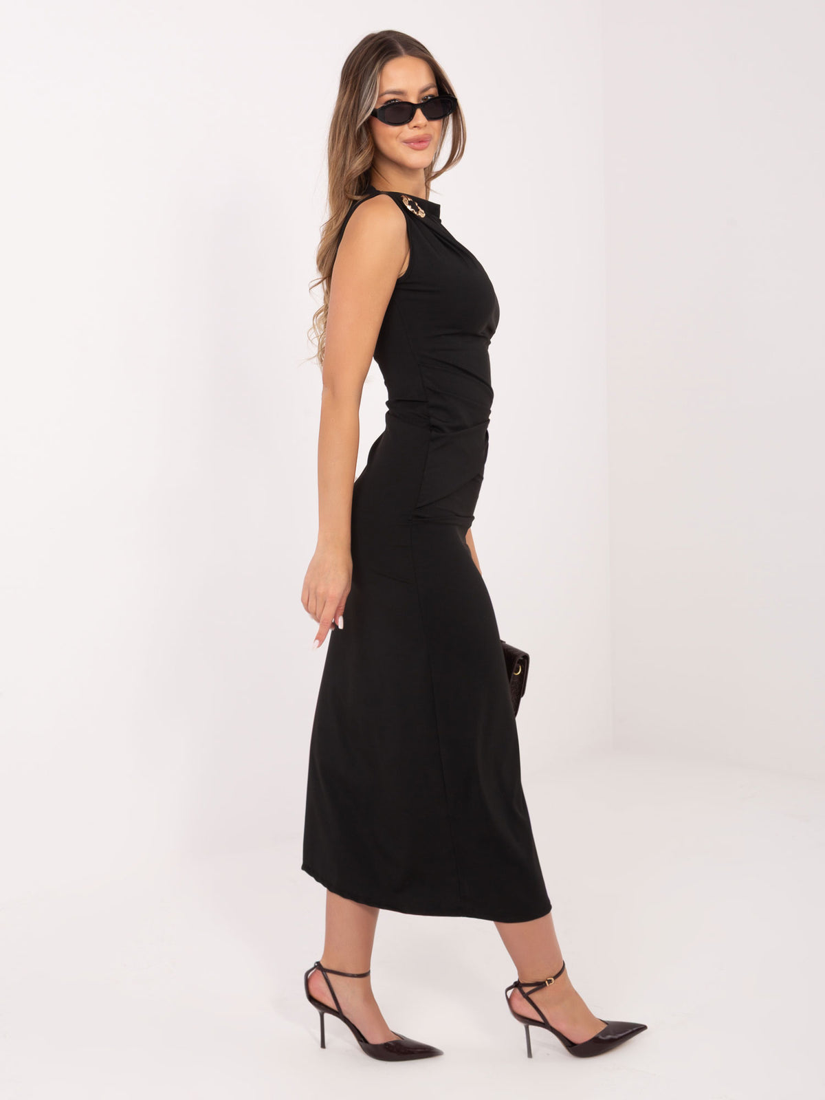 MELFIA Slit Evening Dress