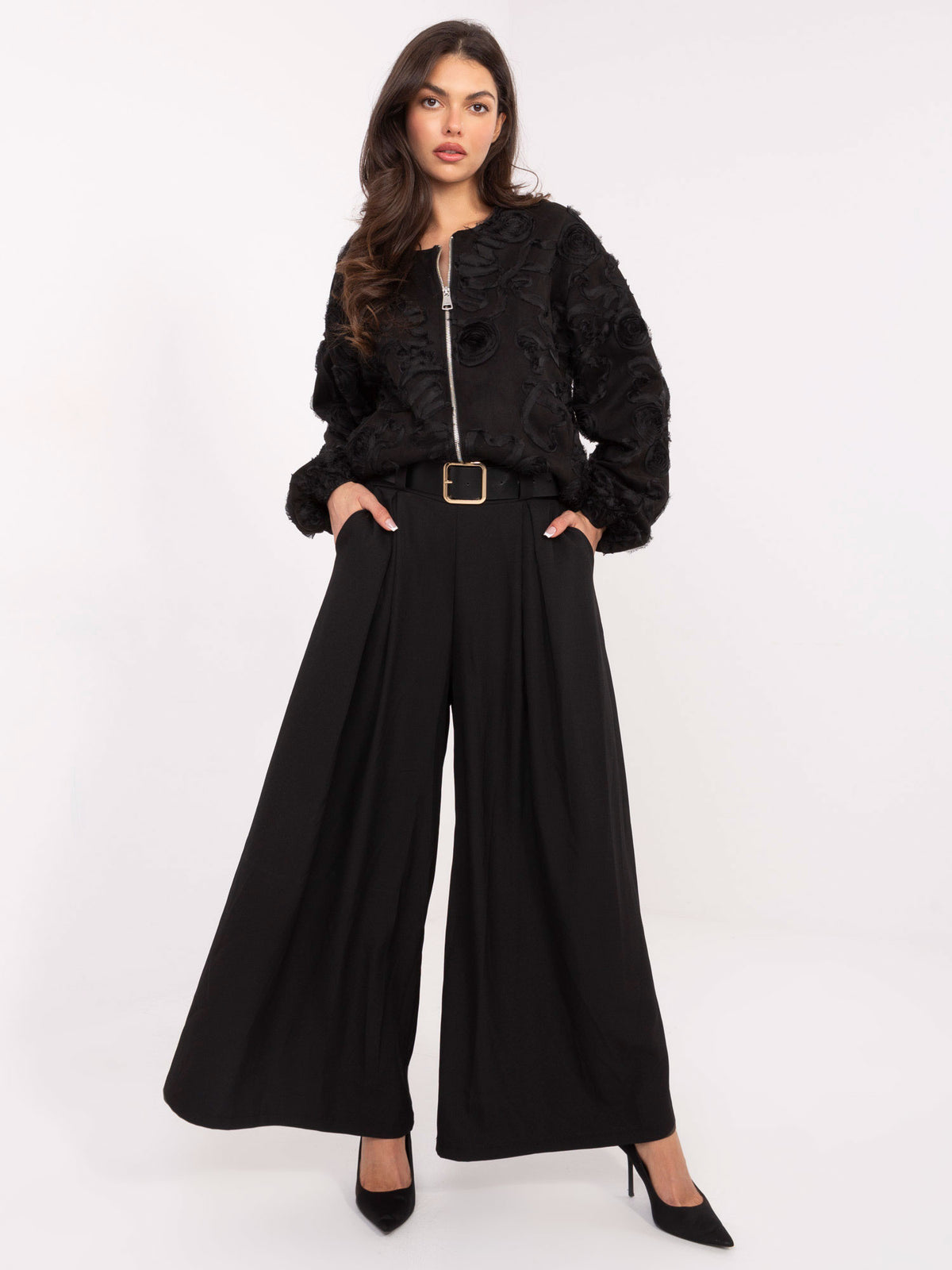 MELFIA Weite Hose mit Falten