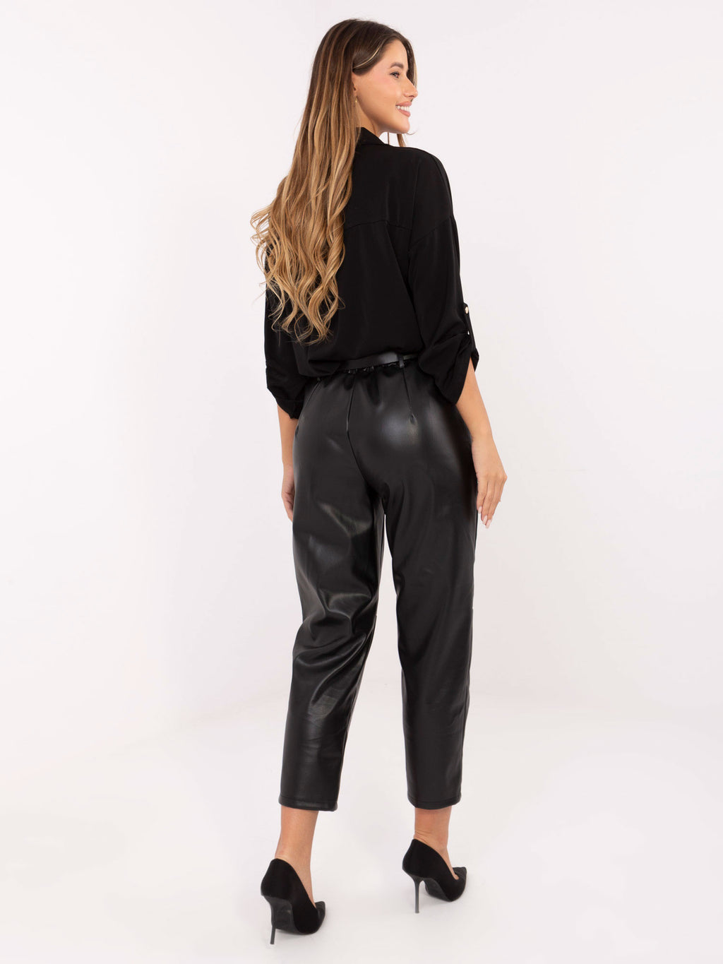 MELFIA Kunstlederhose mit 7/8-Bein