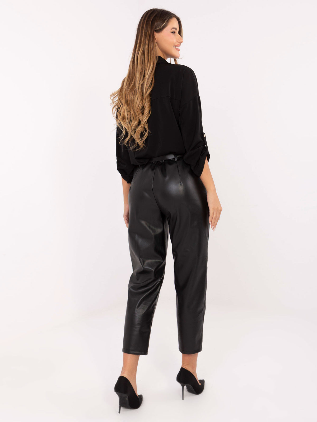 MELFIA Kunstlederhose mit 7/8-Bein