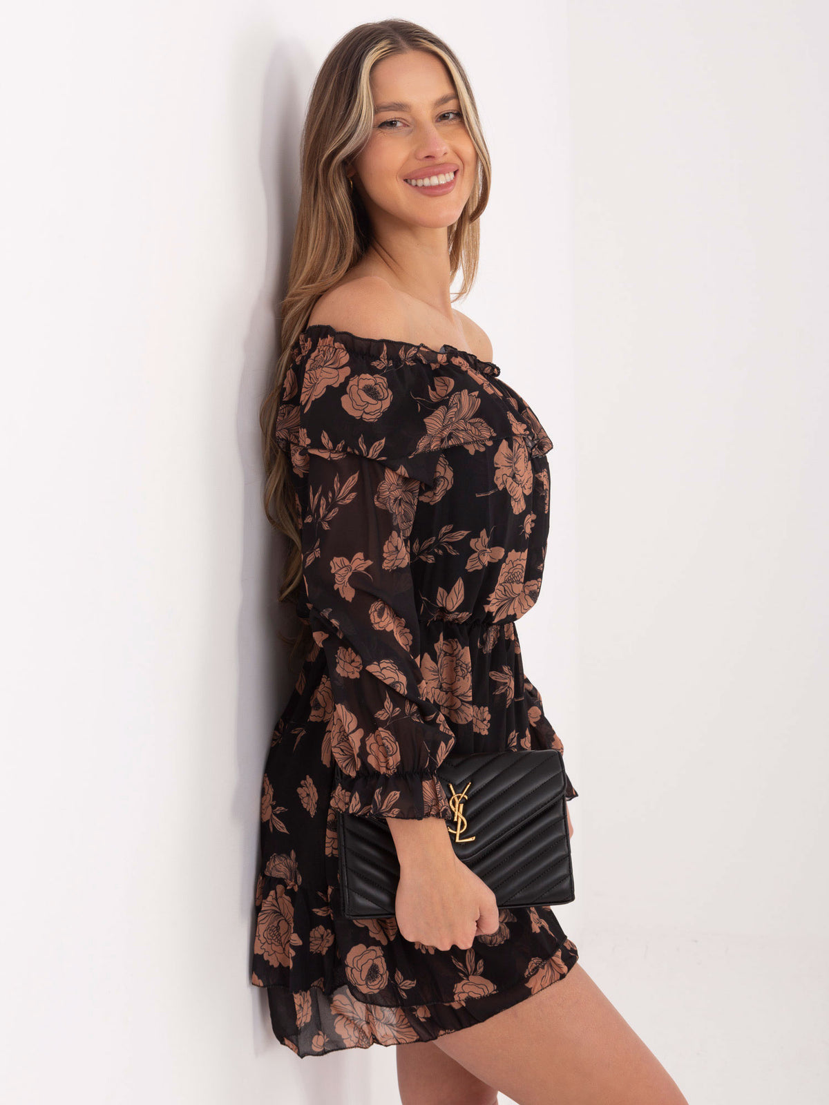 MELFIA® Off-Shoulder Kleid mit Rüschen