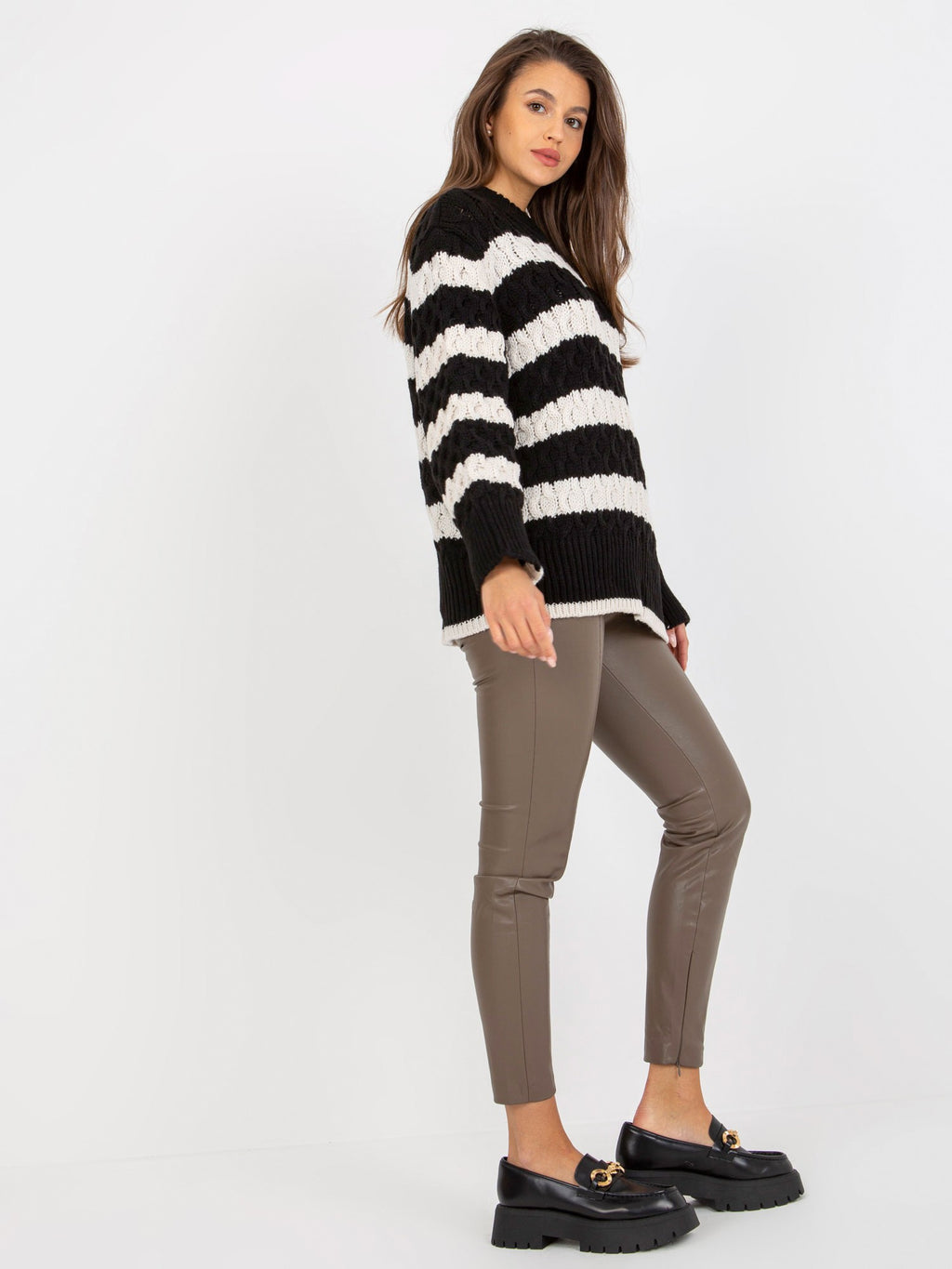 MELFIA – Oversize-Strickpullover mit Streifen