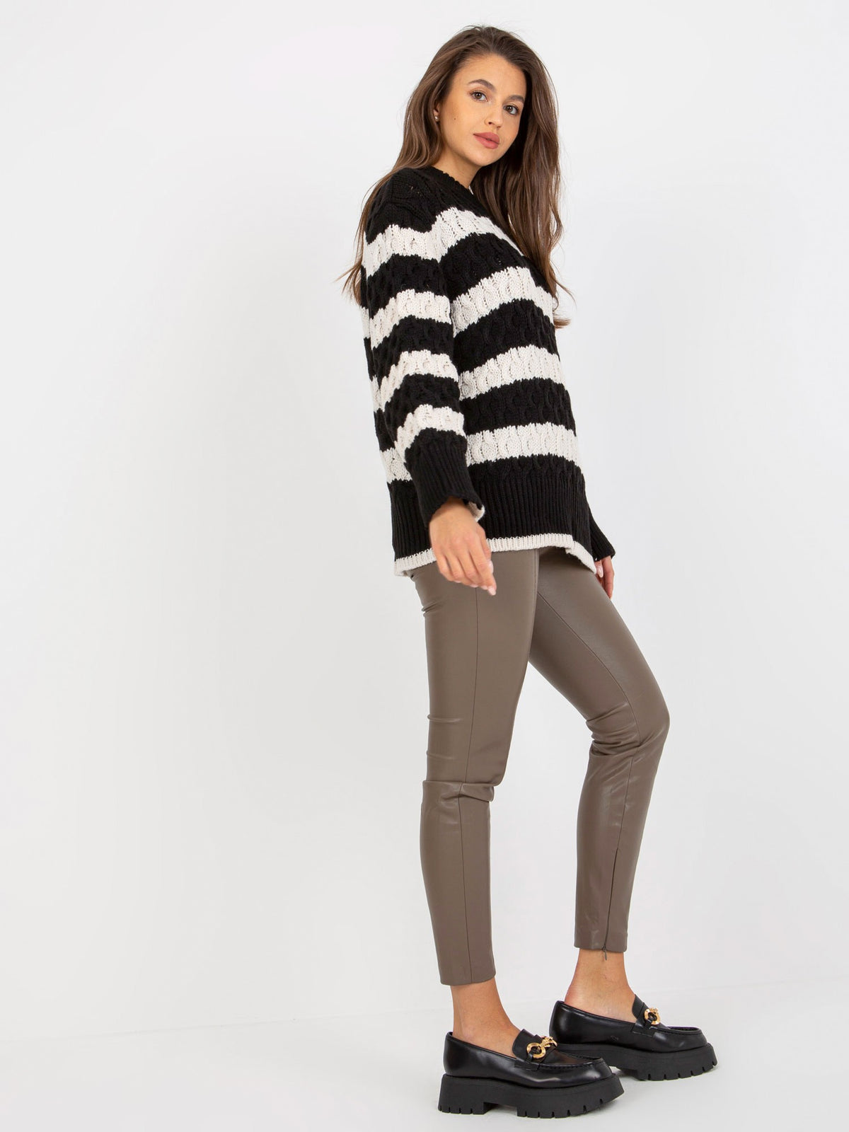 MELFIA – Oversize-Strickpullover mit Streifen