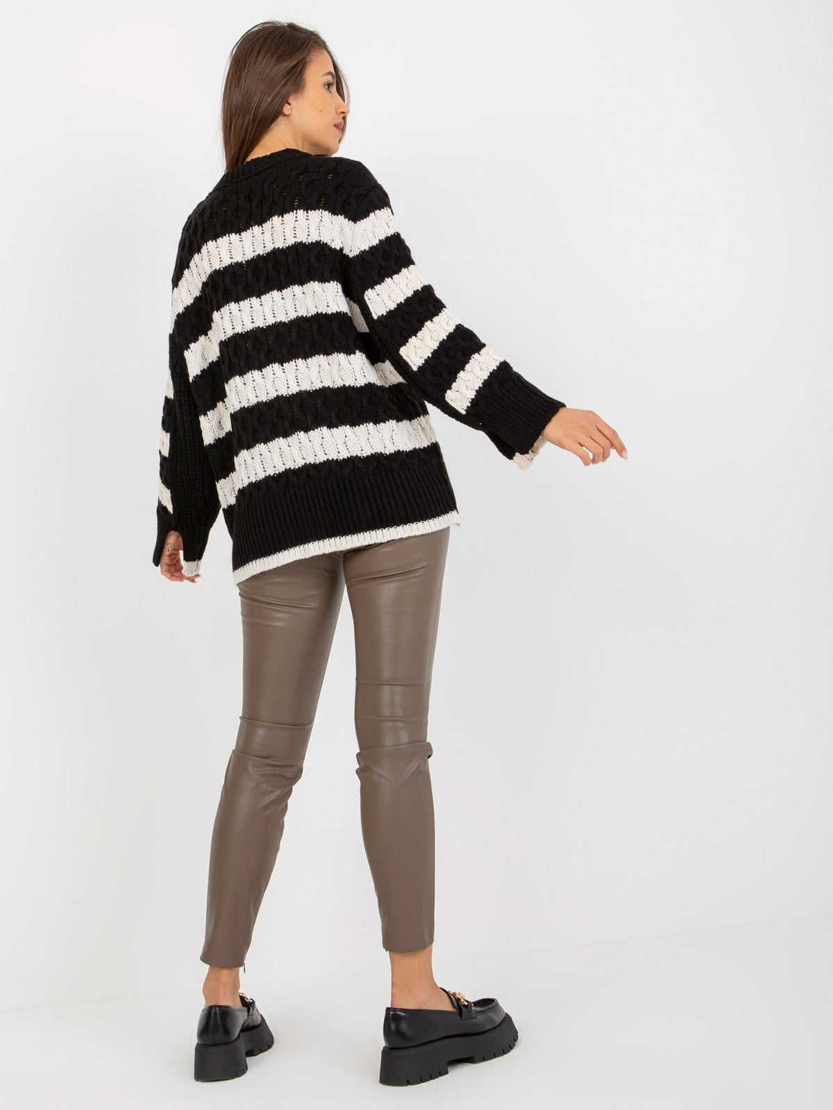 MELFIA – Oversize-Strickpullover mit Streifen