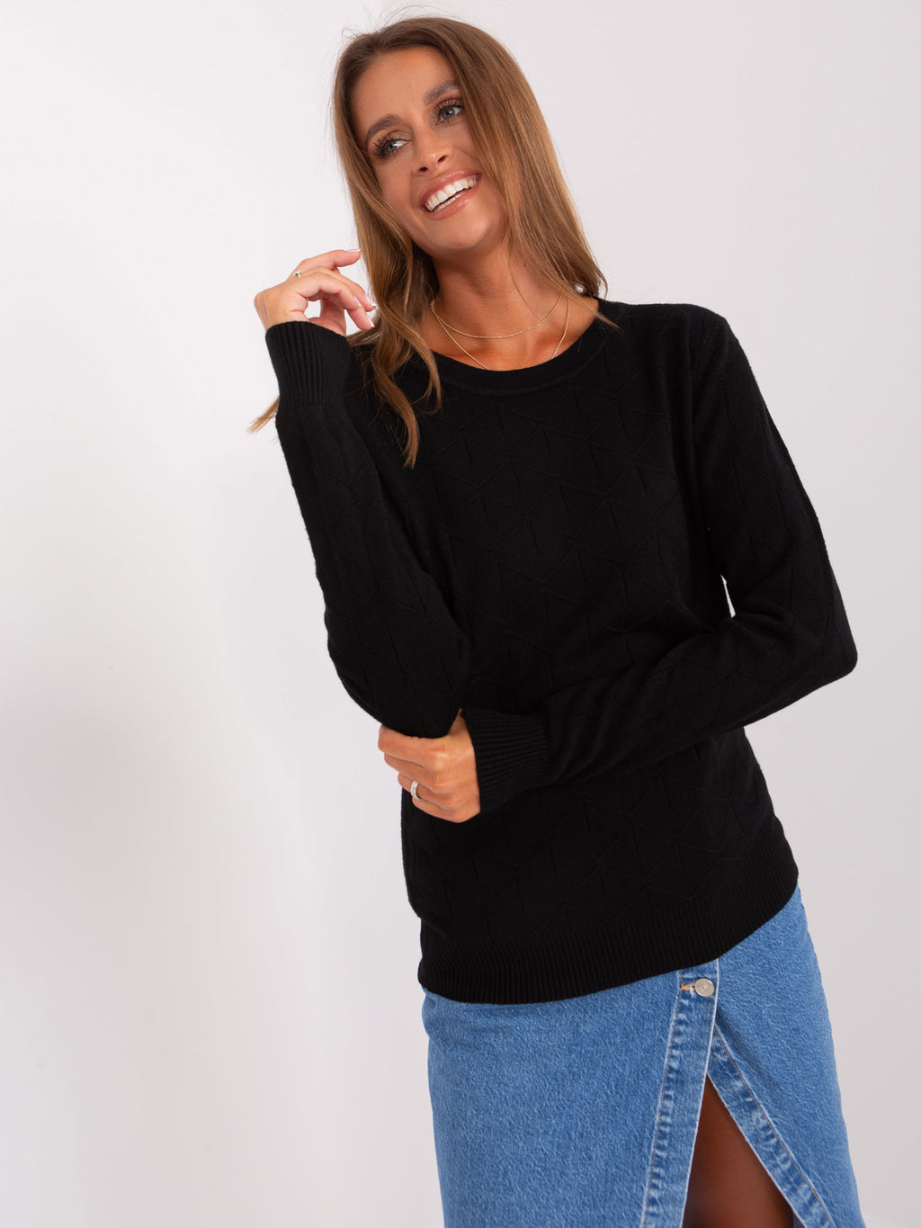 MELFIA – Feinstrickpullover mit dezentem Muster