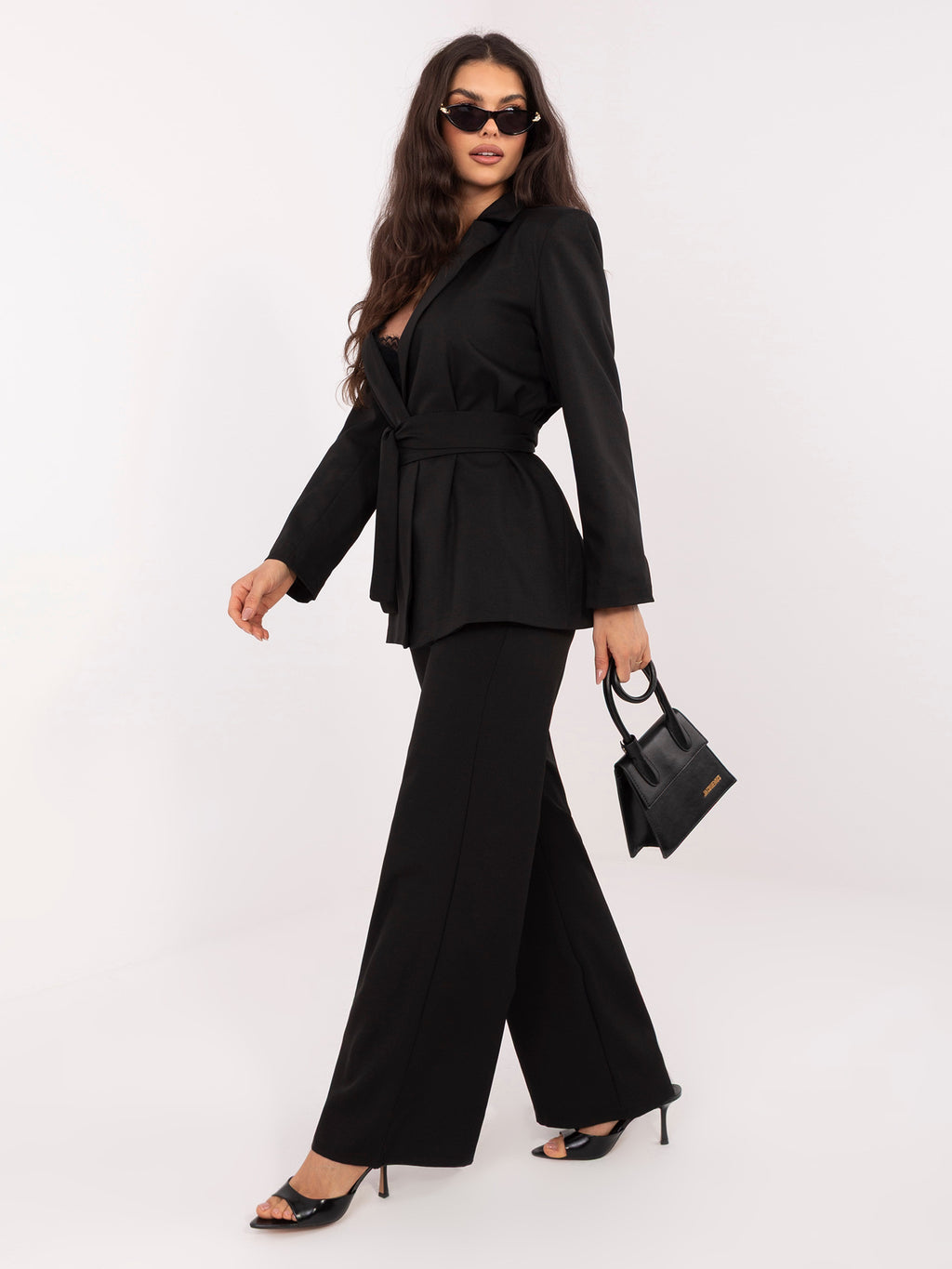 MELFIA Kamelfarbener Zweiteiler mit weiter Hose – Elegantes Set