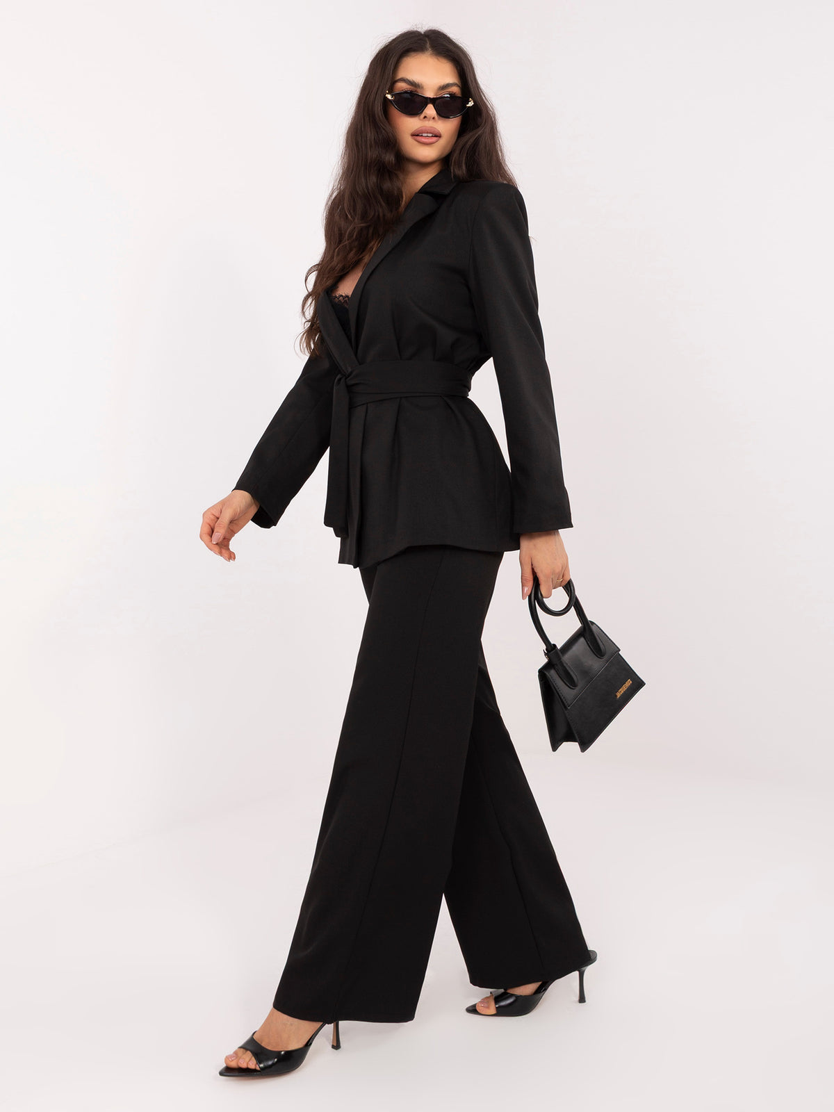 MELFIA Kamelfarbener Zweiteiler mit weiter Hose – Elegantes Set