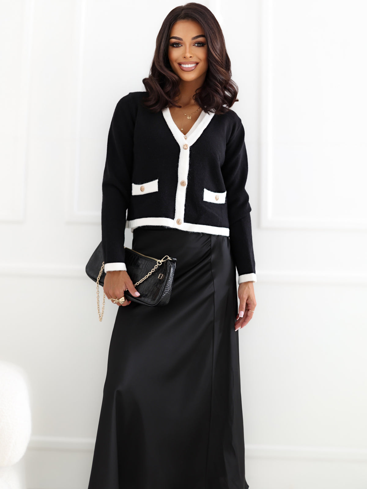 MELFIA® 2-in-1 Cardigan mit Knöpfen