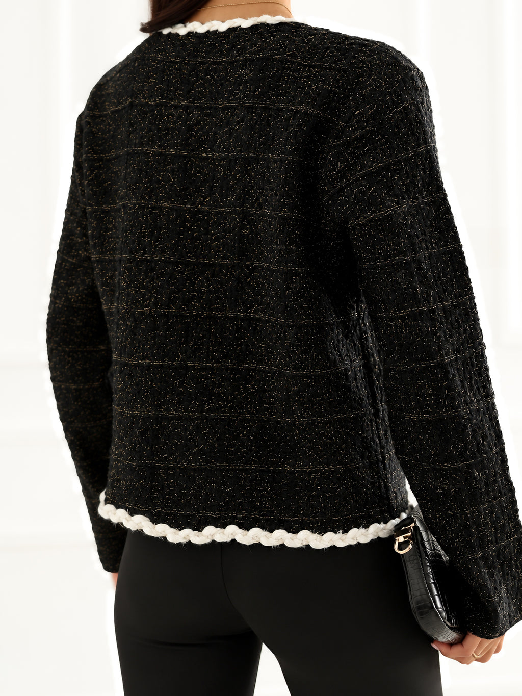MELFIA LOREA – Eleganter Cardigan mit Strukturmuster
