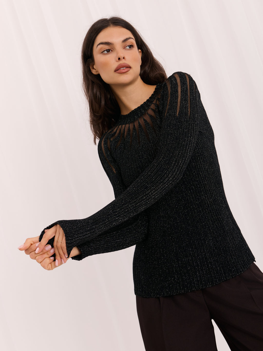 MELFIA® Pullover mit Netz-Einsätzen