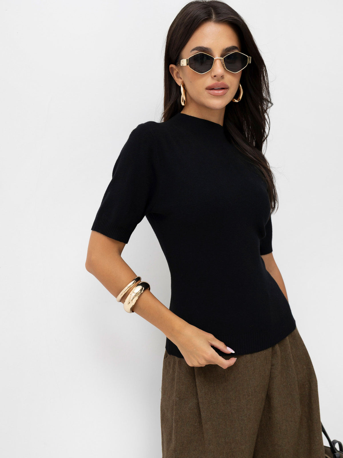 MELFIA  – Klassischer Pullover mit Kurzen Ärmeln