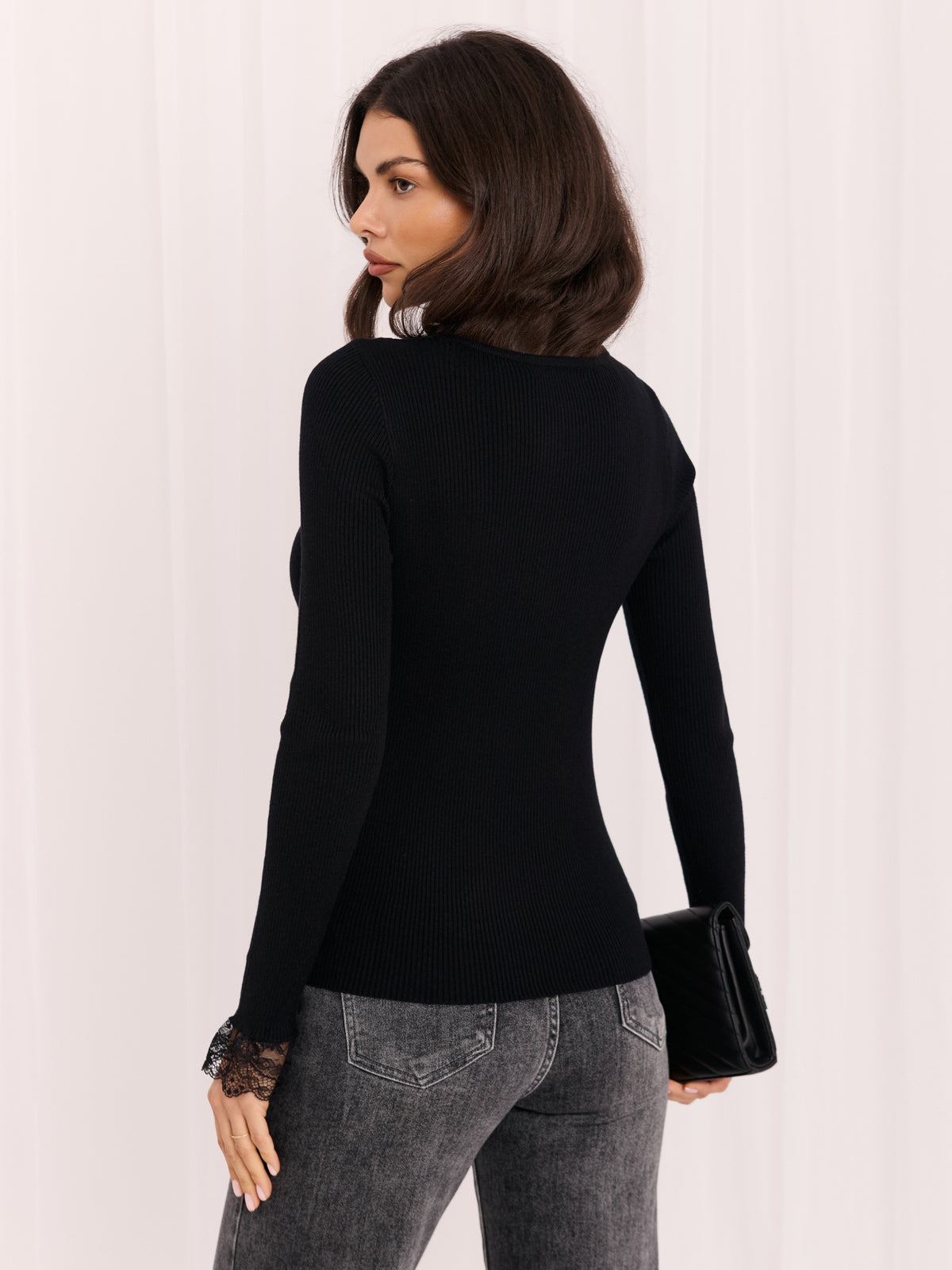 MELFIA® Pullover mit Spitzeneinsatz