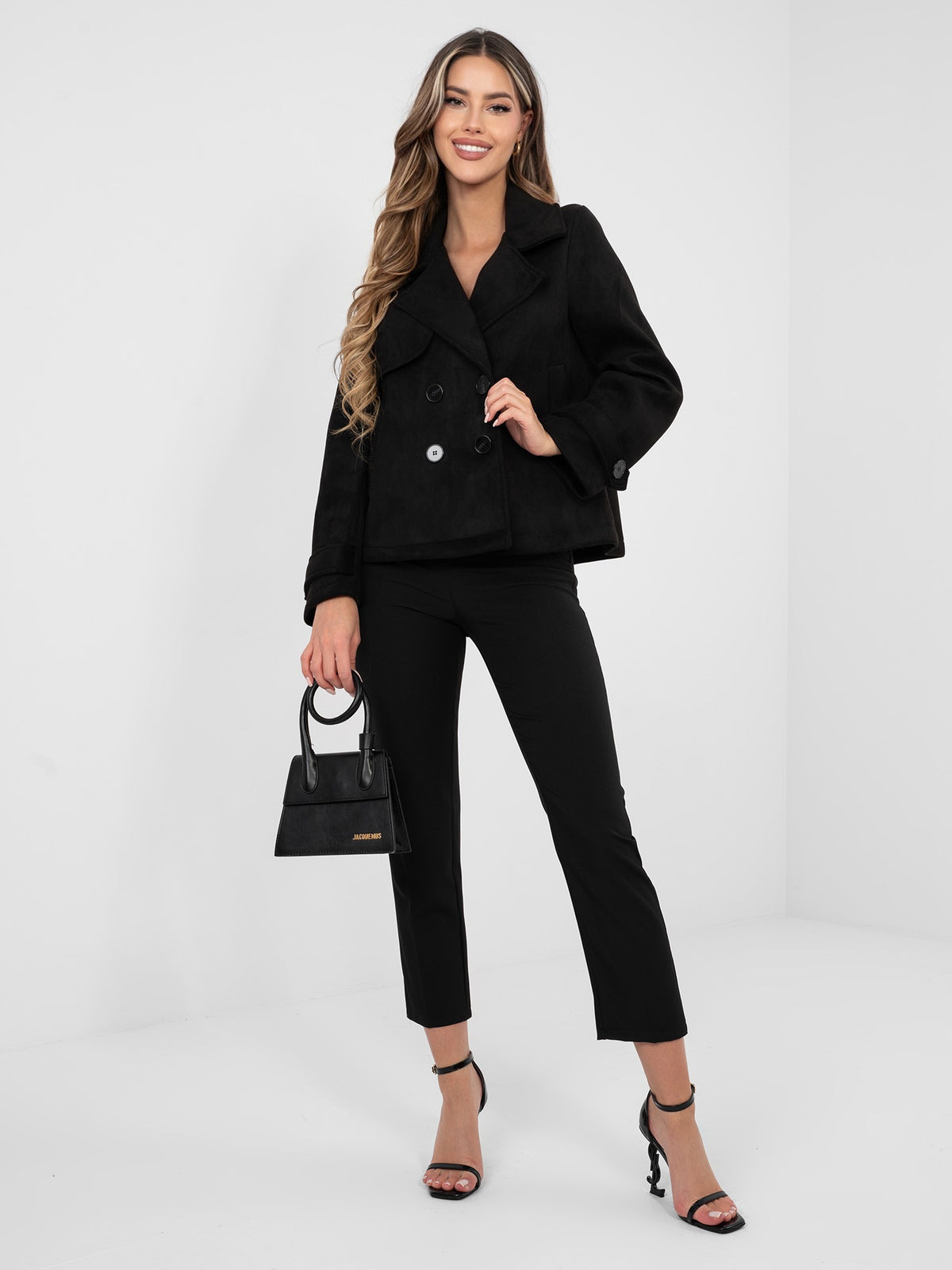 MELFIA Wildledermantel mit Taschen