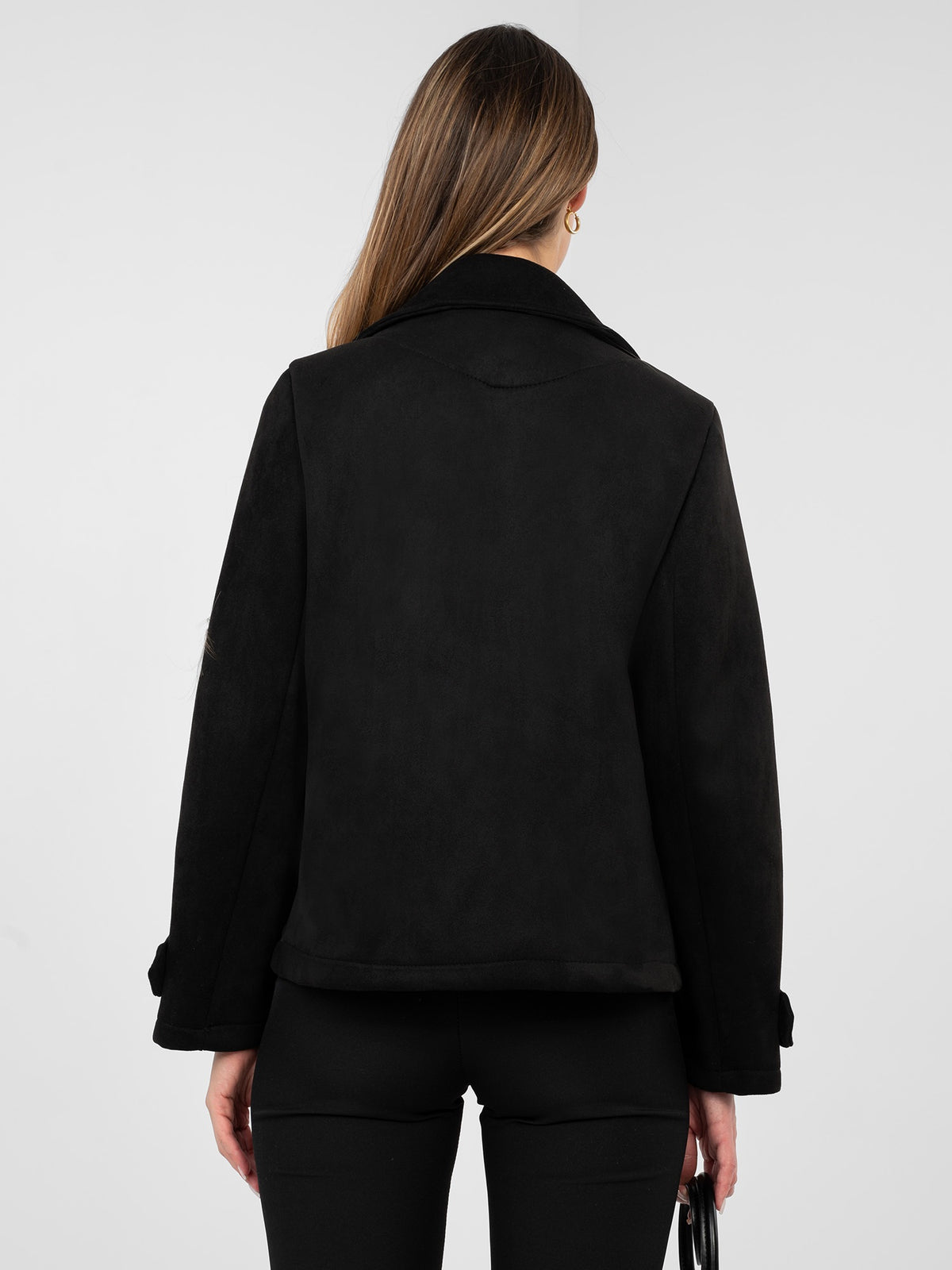 MELFIA Wildledermantel mit Taschen