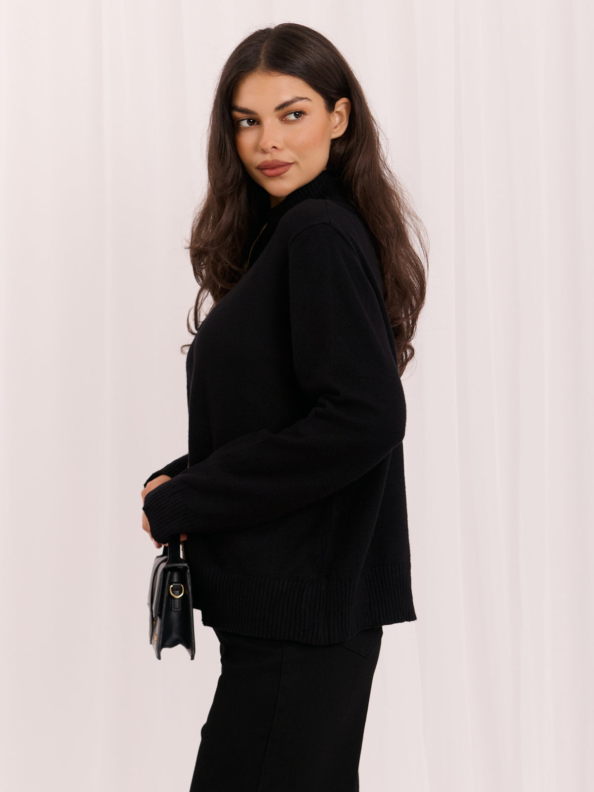 MELFIA® Cardigan mit Stehkragen & Knöpfen