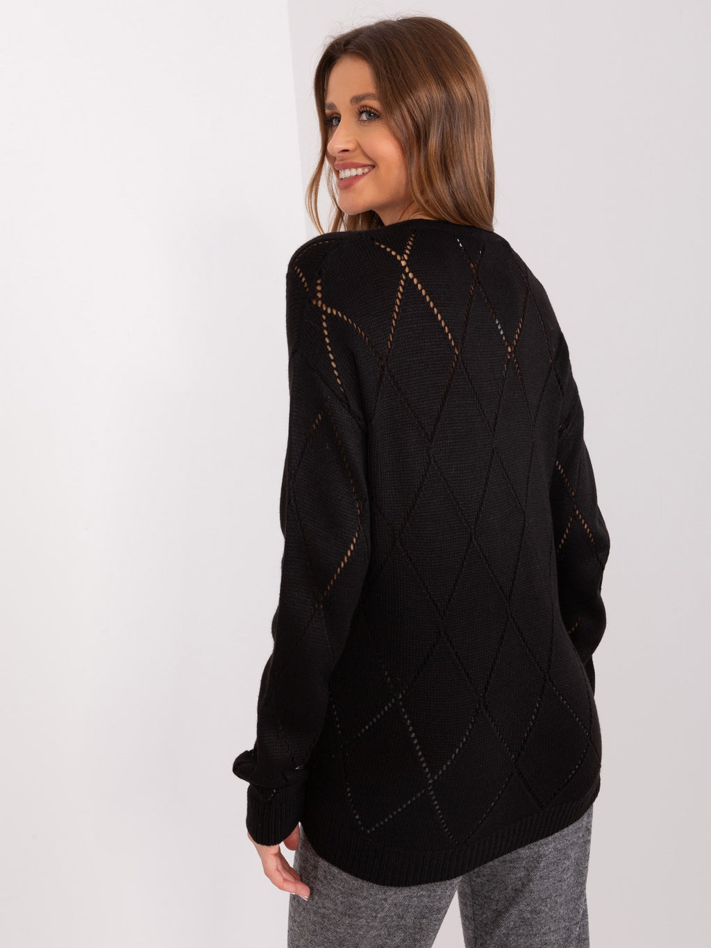 MELFIA® Cardigan mit Knöpfen & Lochmuster