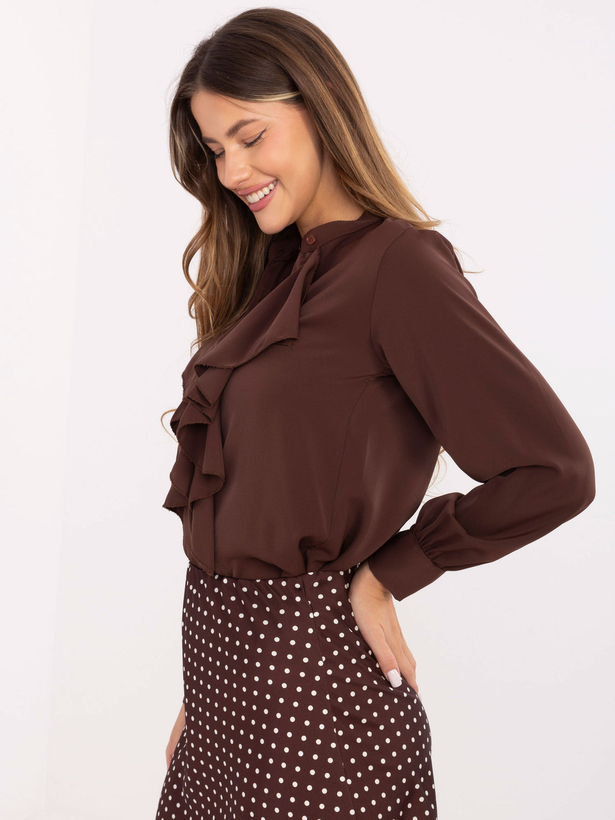 MELFIA Hemdbluse mit Rüschen