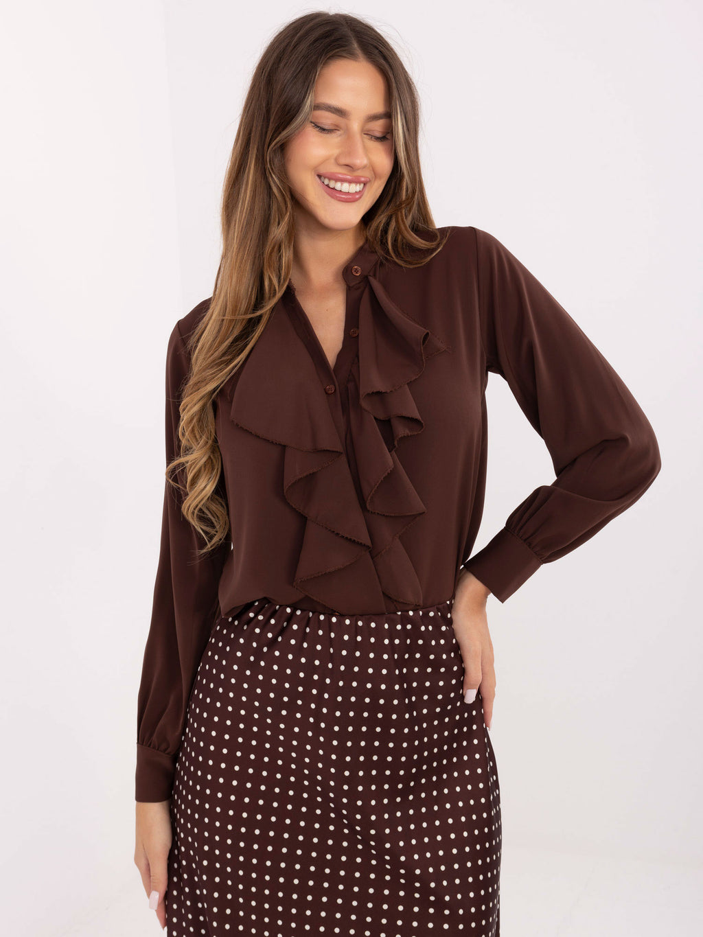 MELFIA Hemdbluse mit Rüschen