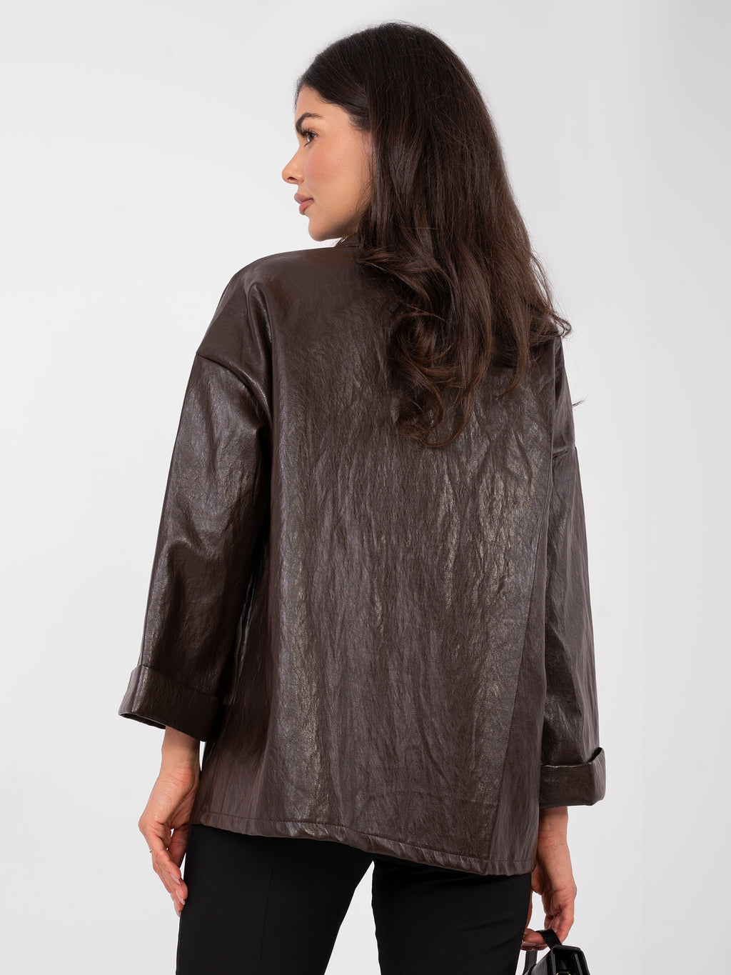 MELFIA   Oversize-Jacke aus Kunstleder