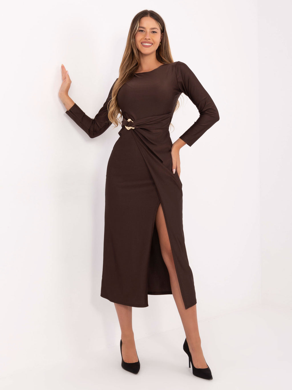 MELFIA Ruched Evening Dress