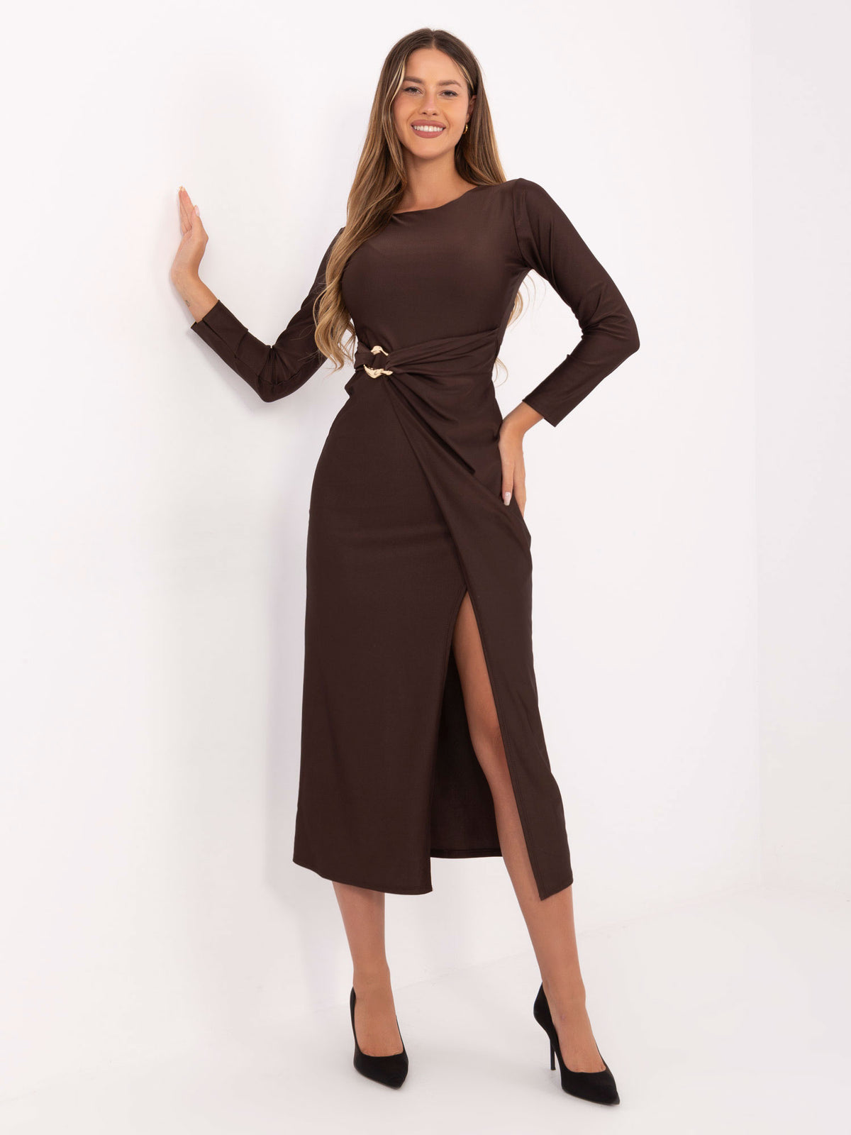 MELFIA Ruched Evening Dress