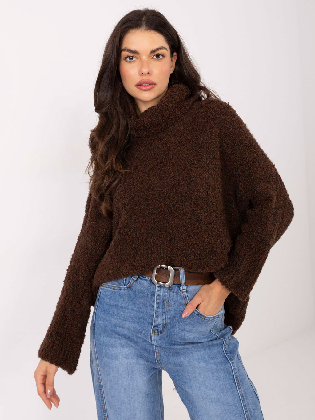 MELFIA – Oversize-Pullover aus Bouclé