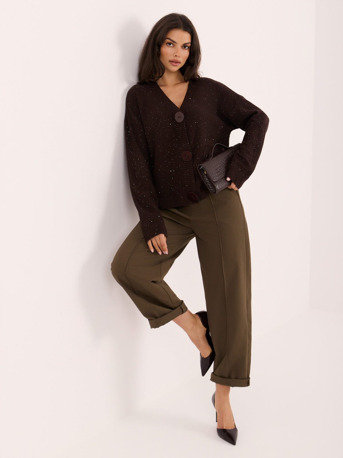 MELFIA® Strickjacke mit großen Knöpfen