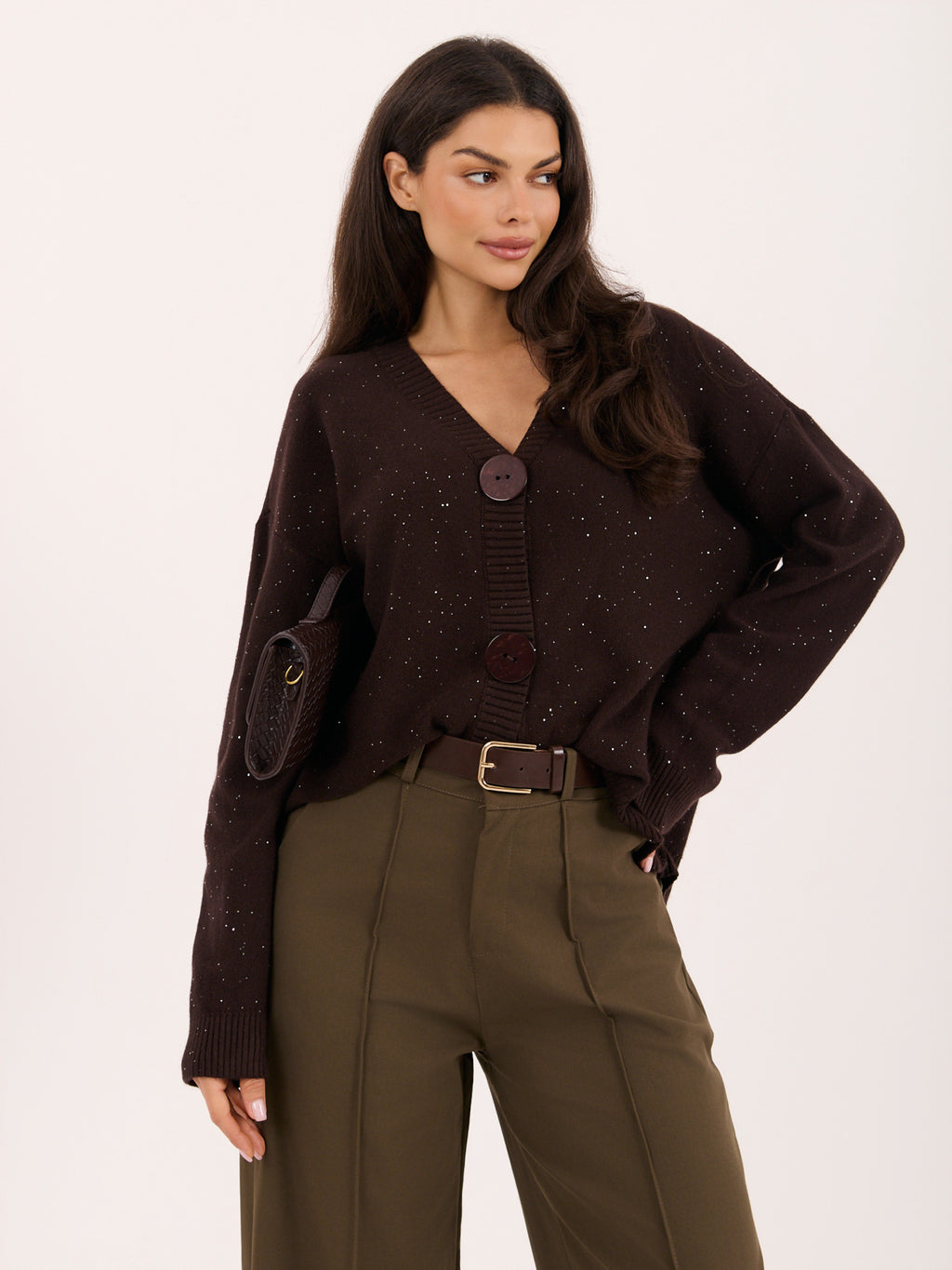 MELFIA® Strickjacke mit großen Knöpfen