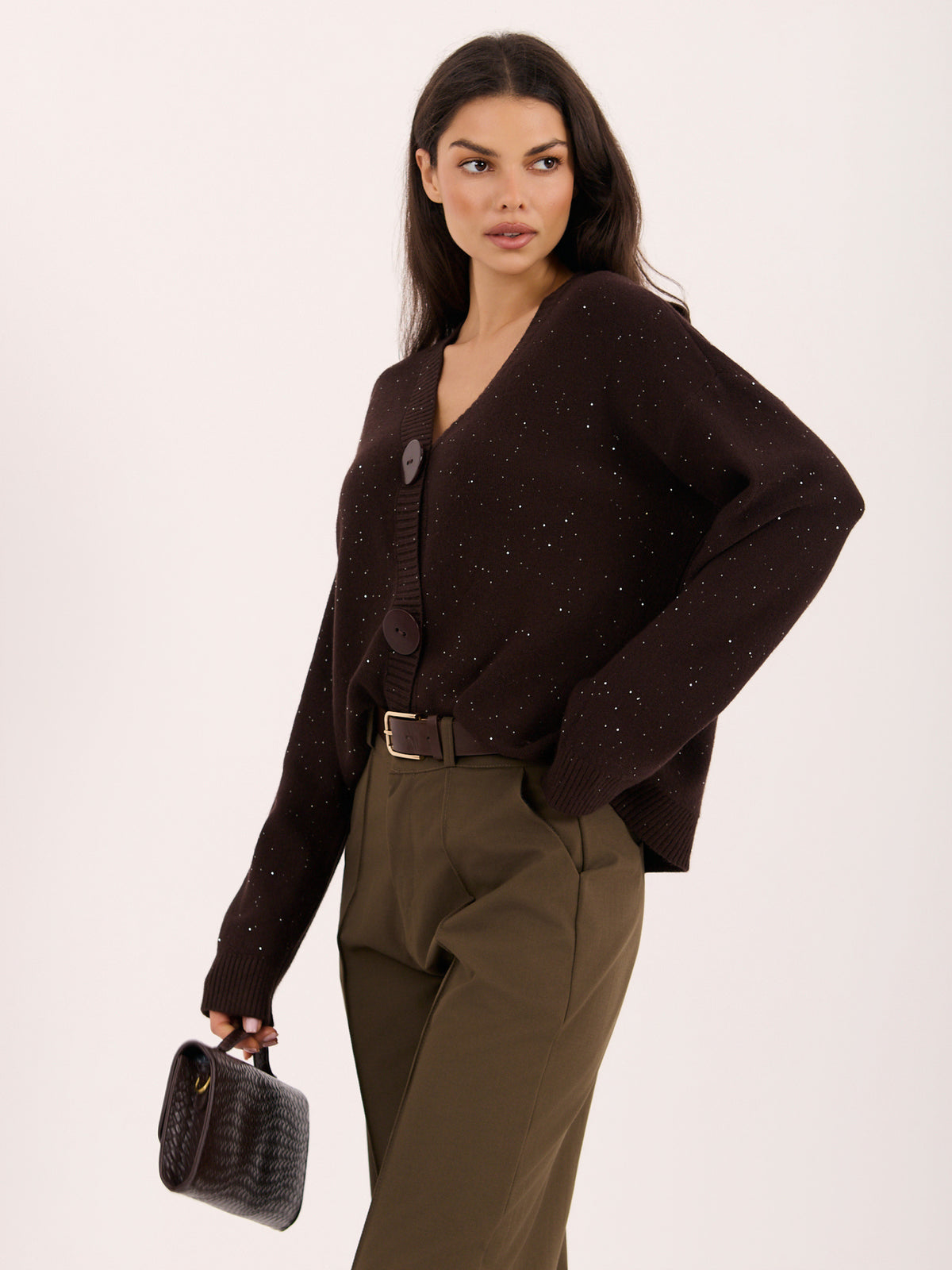 MELFIA® Strickjacke mit großen Knöpfen
