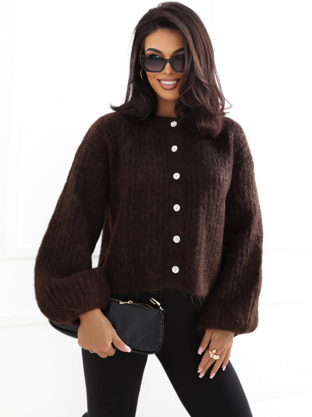 MELFIA Oversized Striped Cardigan