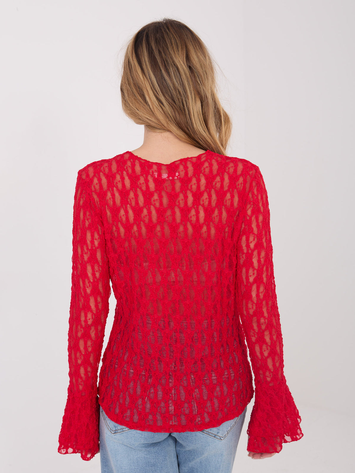 MELFIA Fitted Lace Blouse