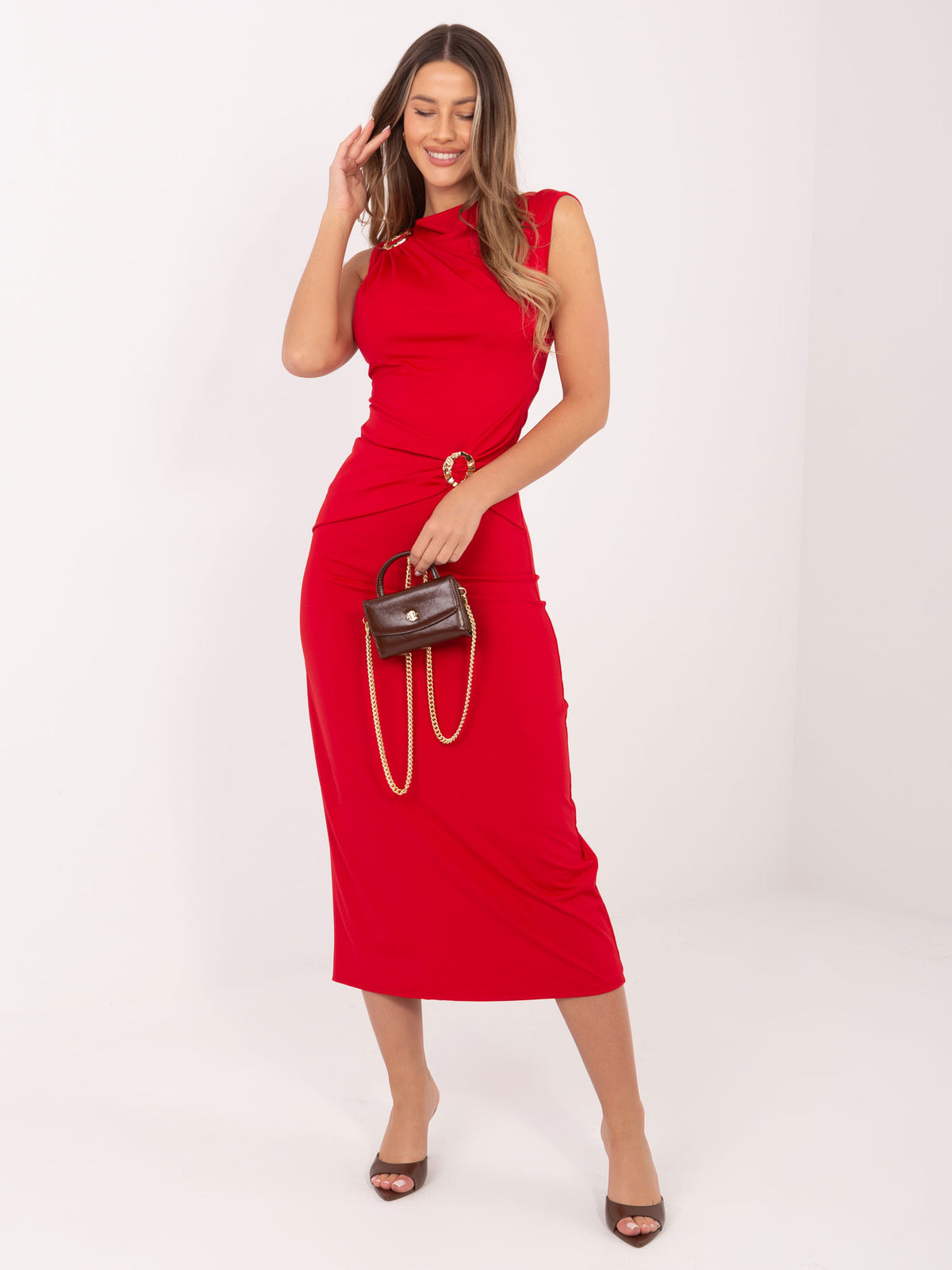 MELFIA Slit Evening Dress