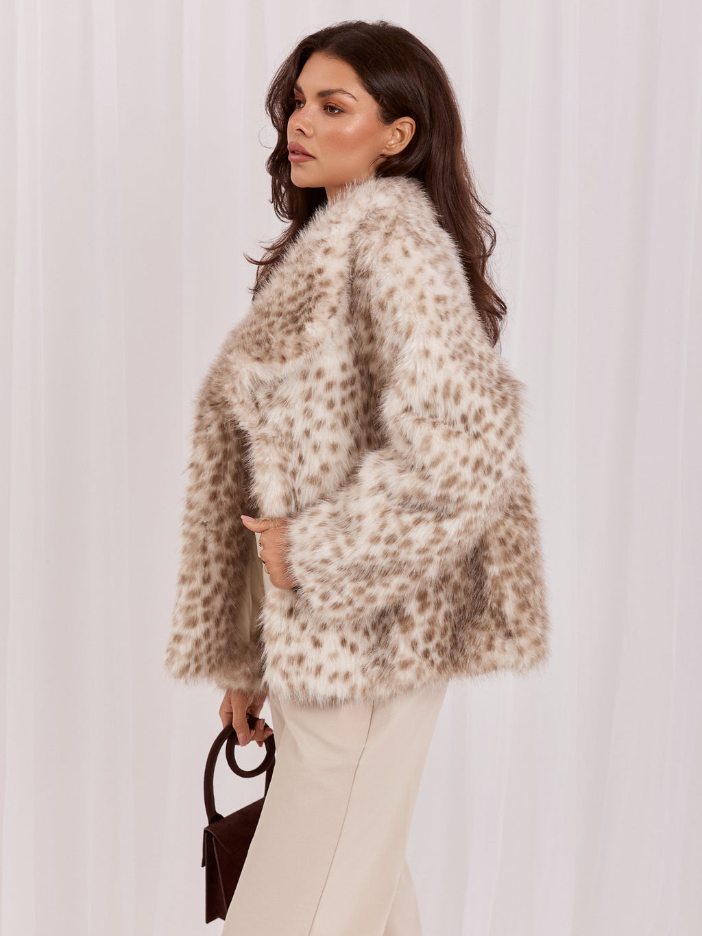 MELFIA  Elegante Felljacke mit Kragen