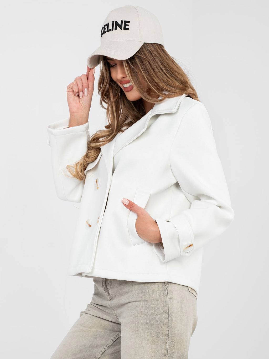 MELFIA Wildledermantel mit Taschen