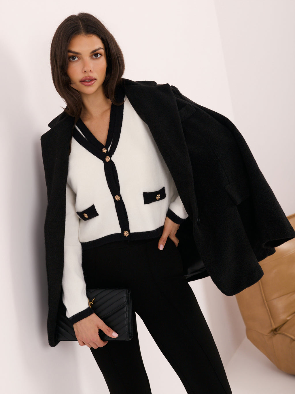 MELFIA® 2-in-1 Cardigan mit Knöpfen
