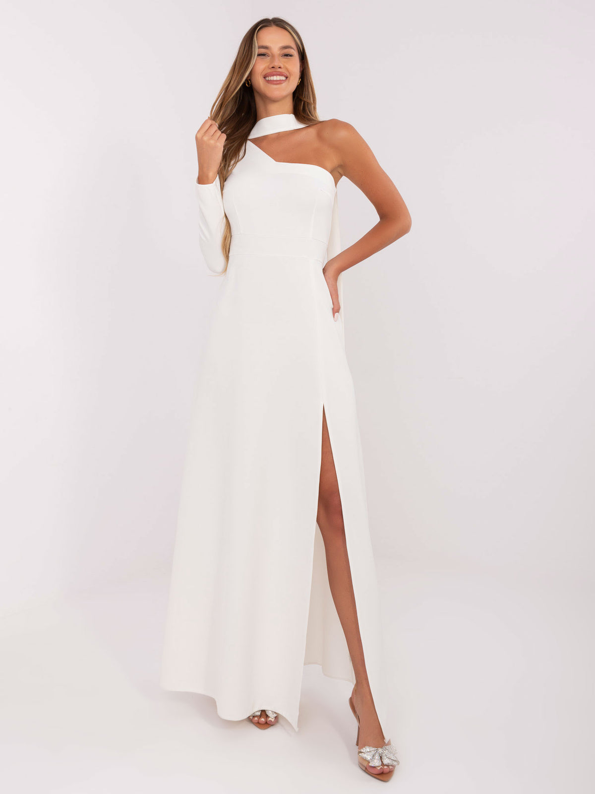 MELFIA One-Shoulder Maxi Evening Dress