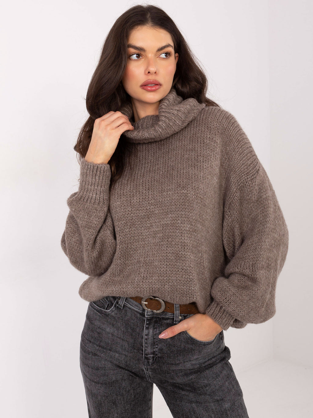 MELFIA – Damenpullover mit Rollkragen aus Mohair-Mix