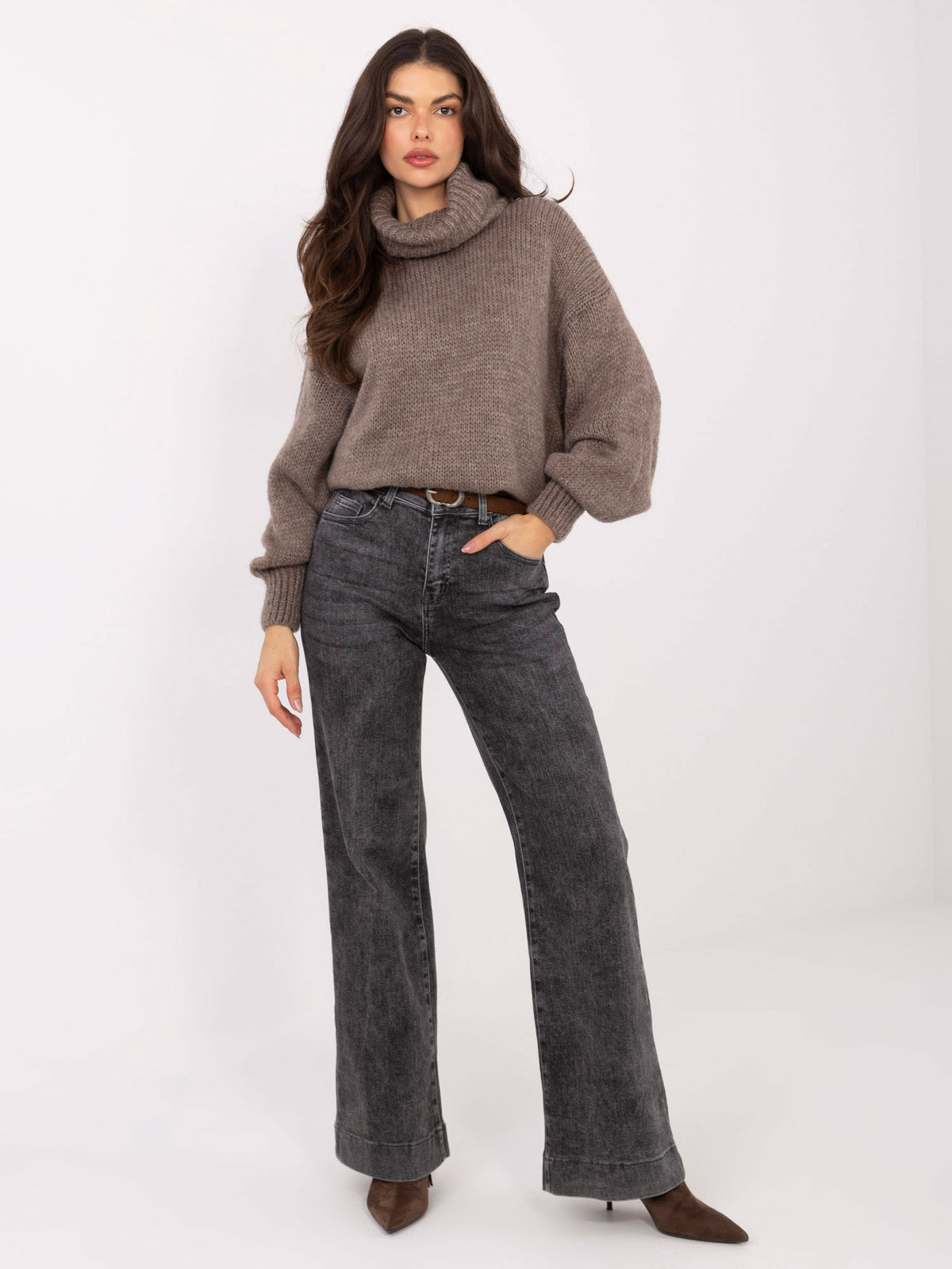 MELFIA – Damenpullover mit Rollkragen aus Mohair-Mix