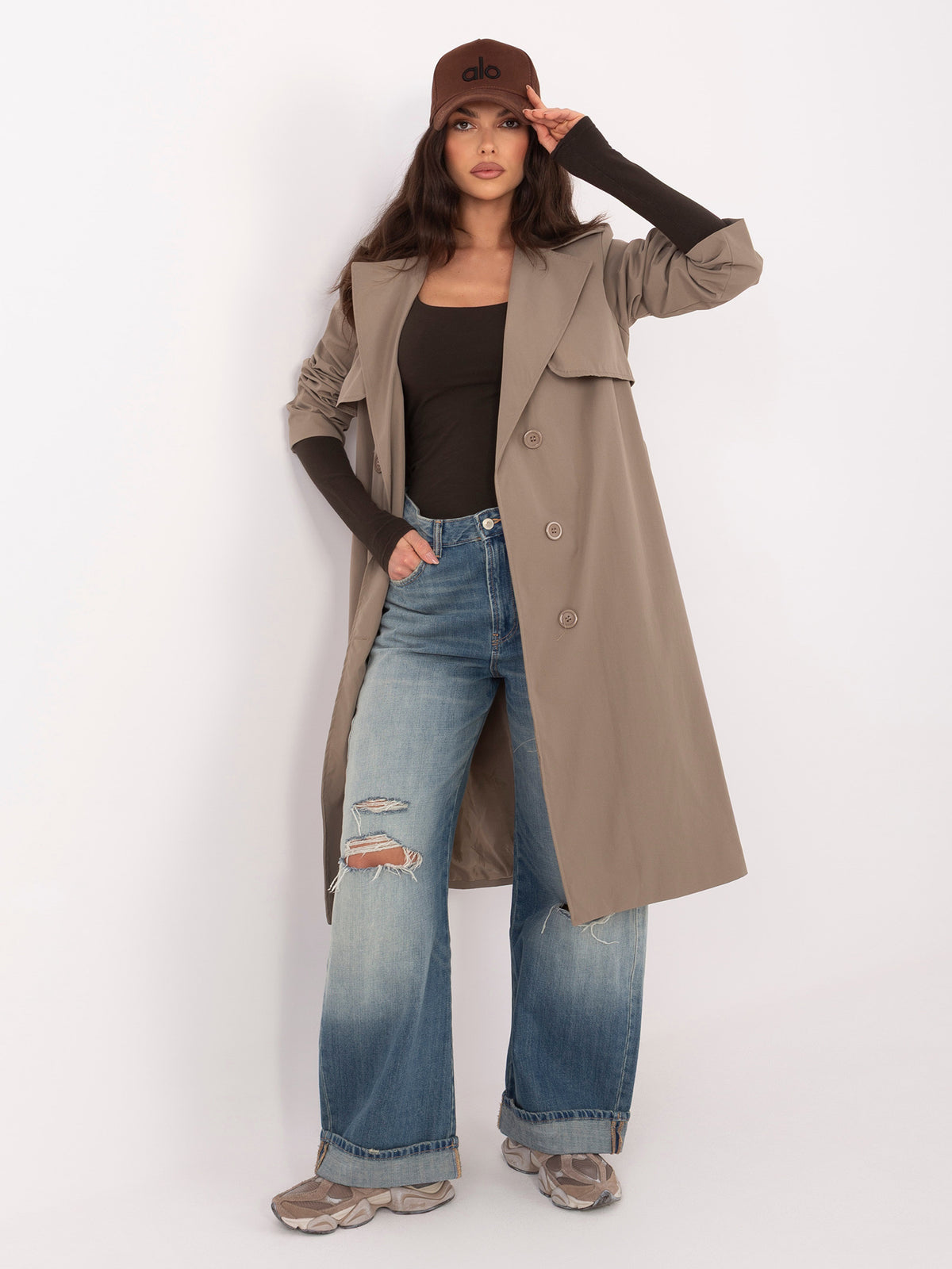 MELFIA – Damen-Trenchcoat mit Futter