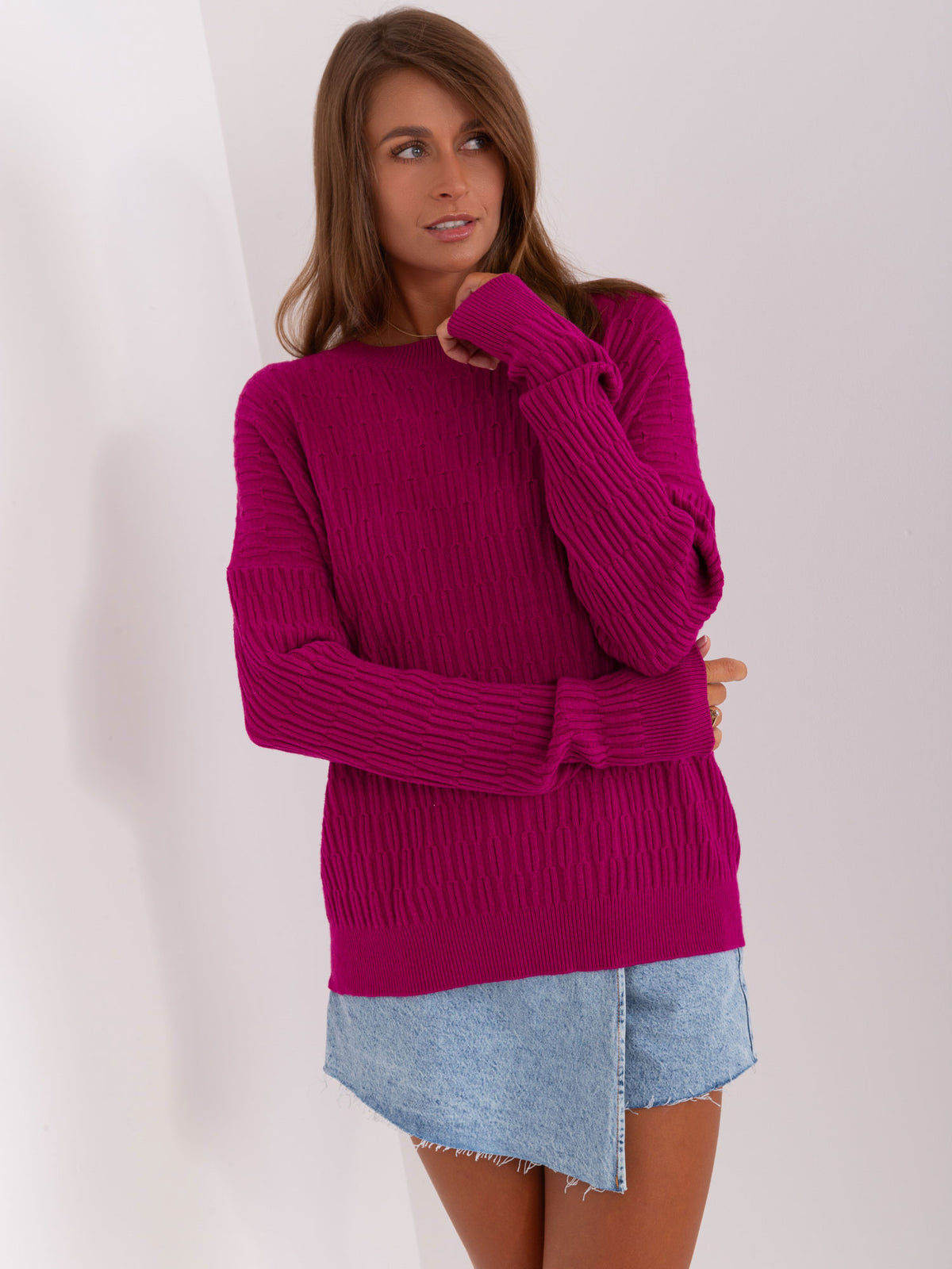 MELFIA – Klassischer Strickpullover mit Muster