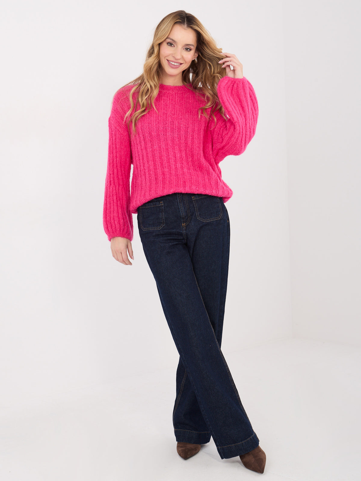 MELFIA  Oversize-Pullover mit Rundhalsausschnitt