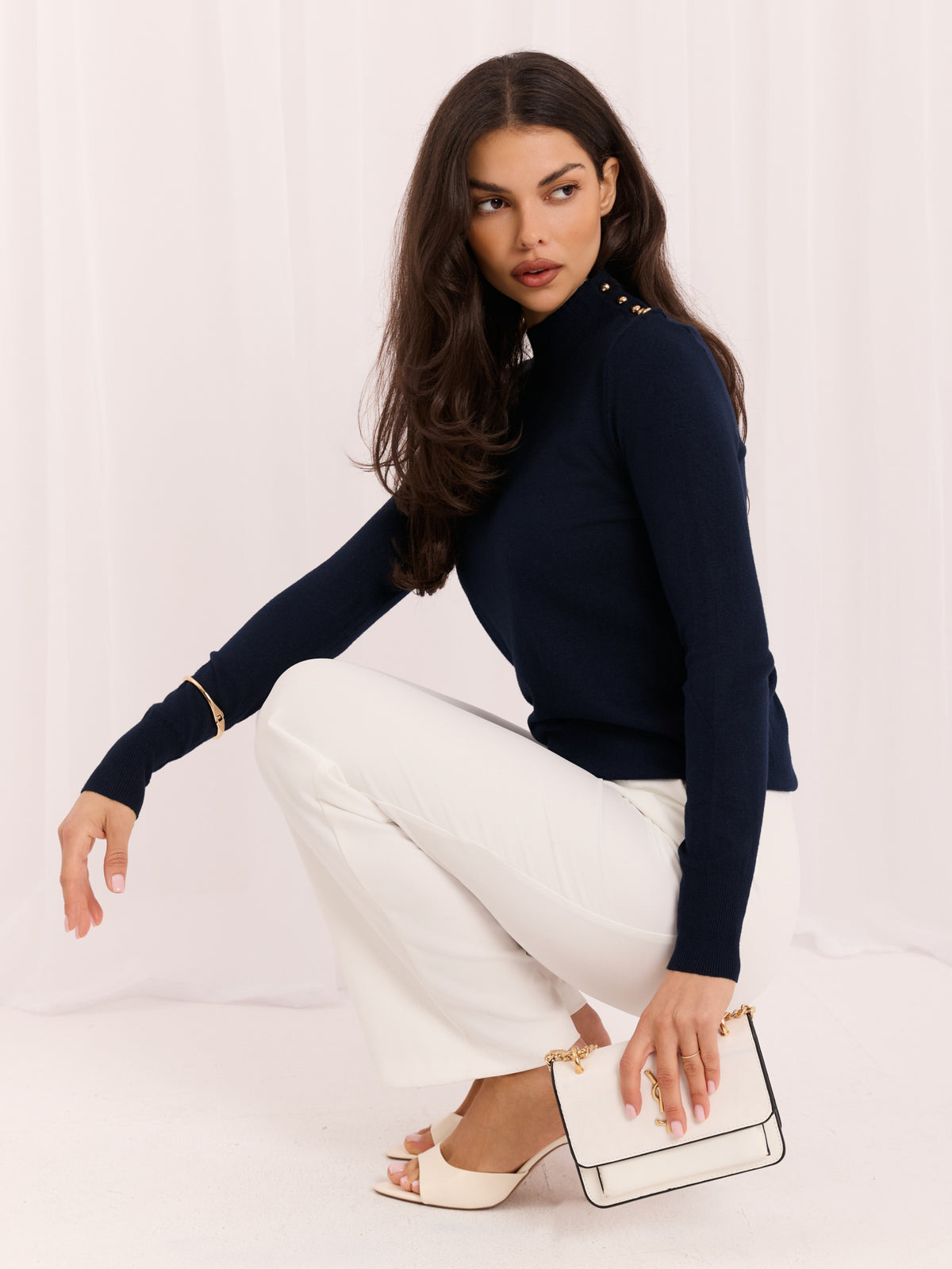 MELFIA – Weicher Pullover mit Stehkragen