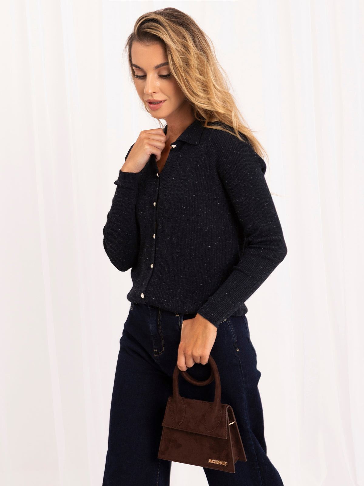 MELFIA® Strickjacke mit Kragen