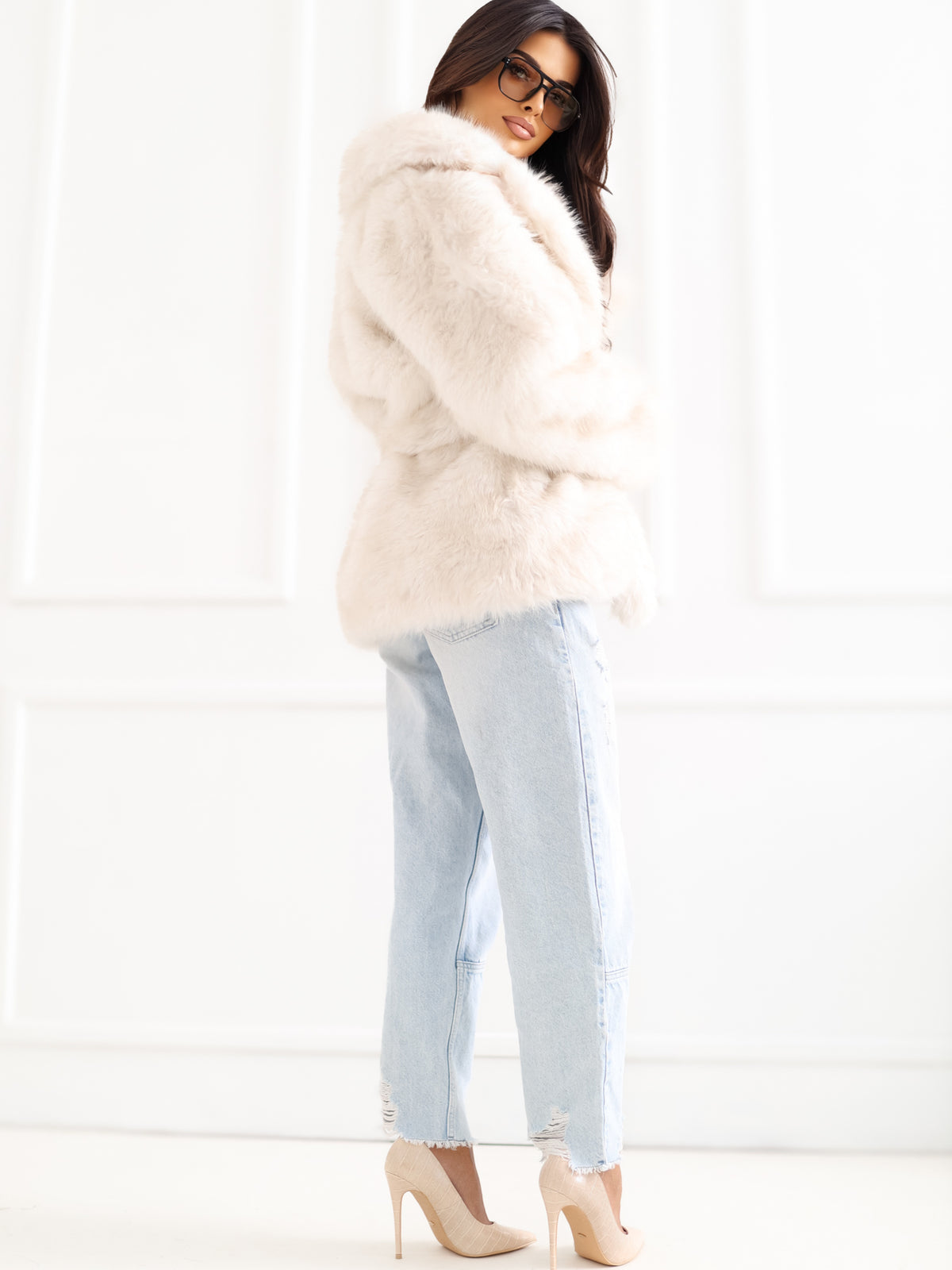 MELFIA Classic Fur Collar Jacket