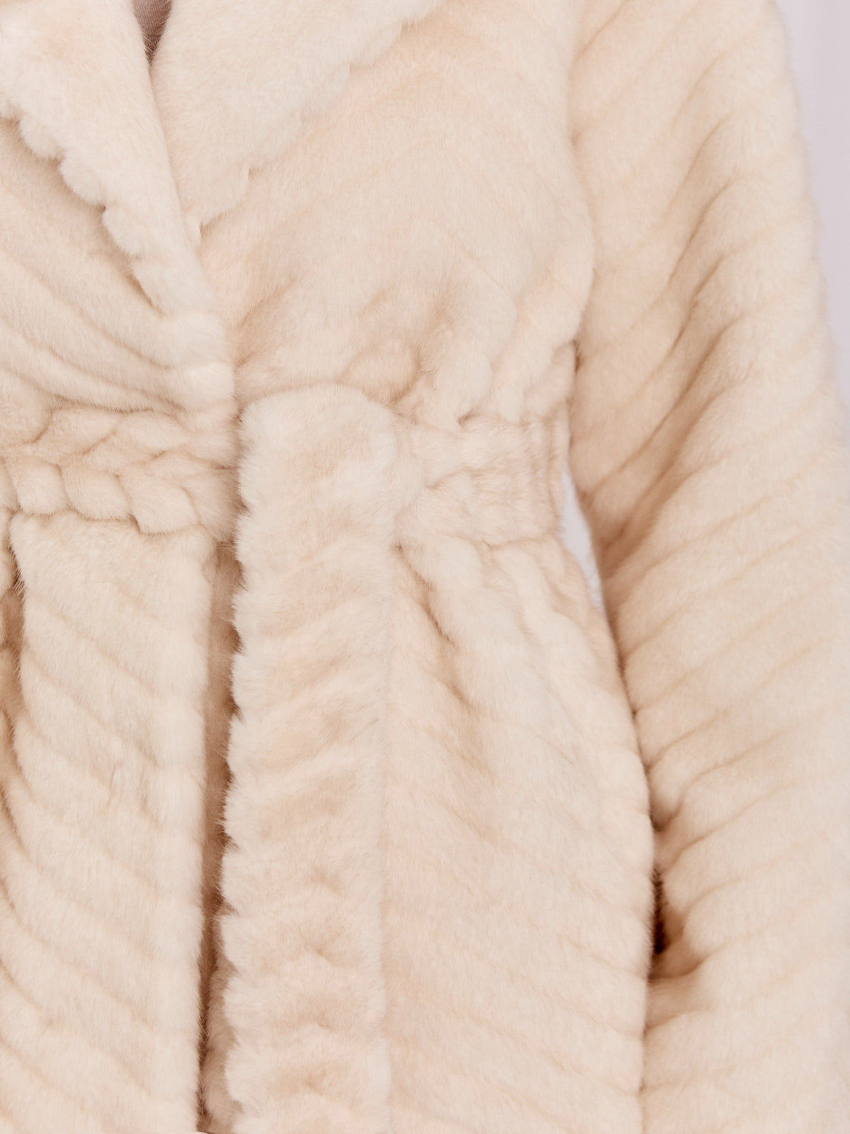 MELFIA Belted Faux Fur Coat