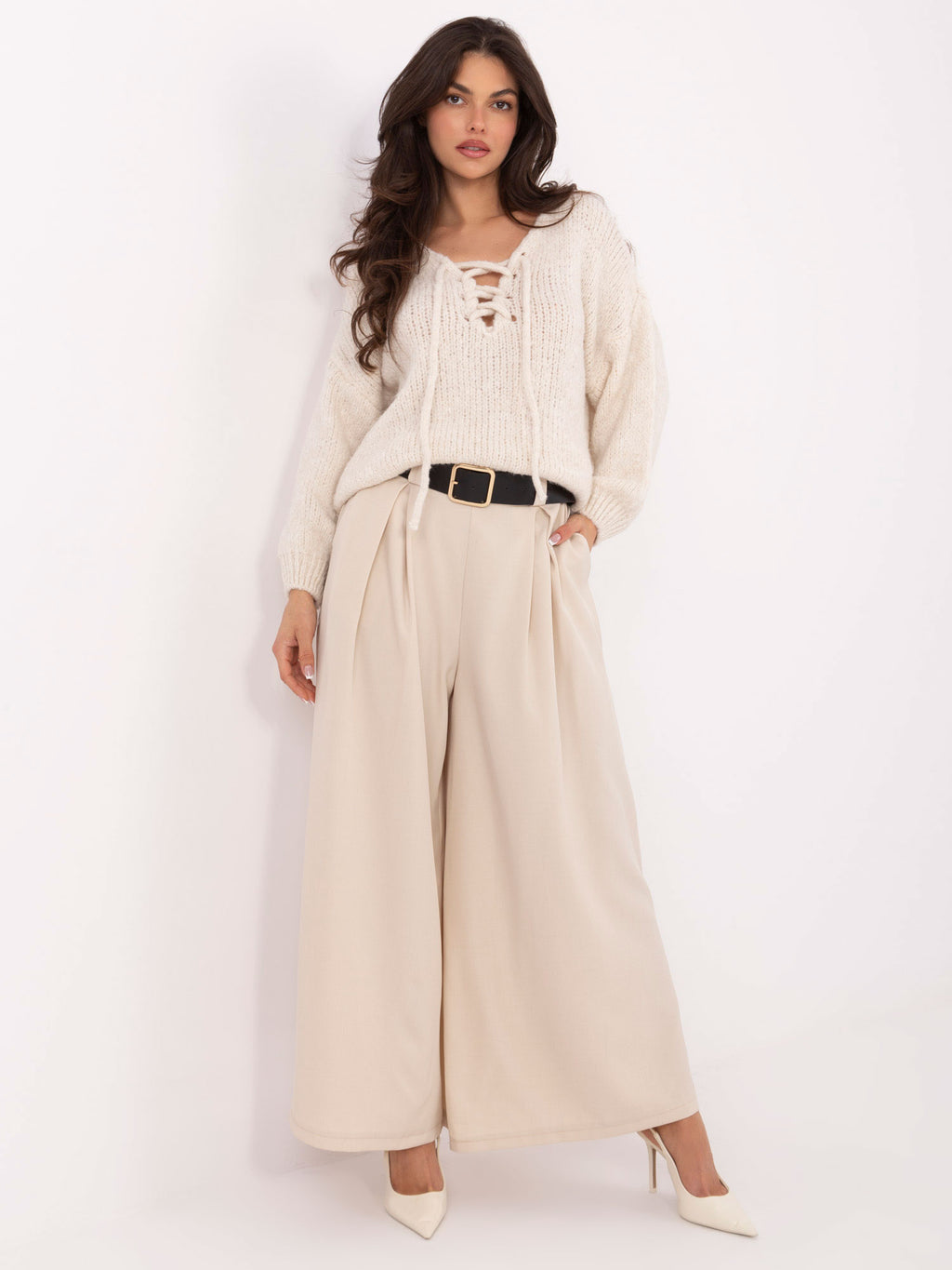 MELFIA Weite Hose mit Falten