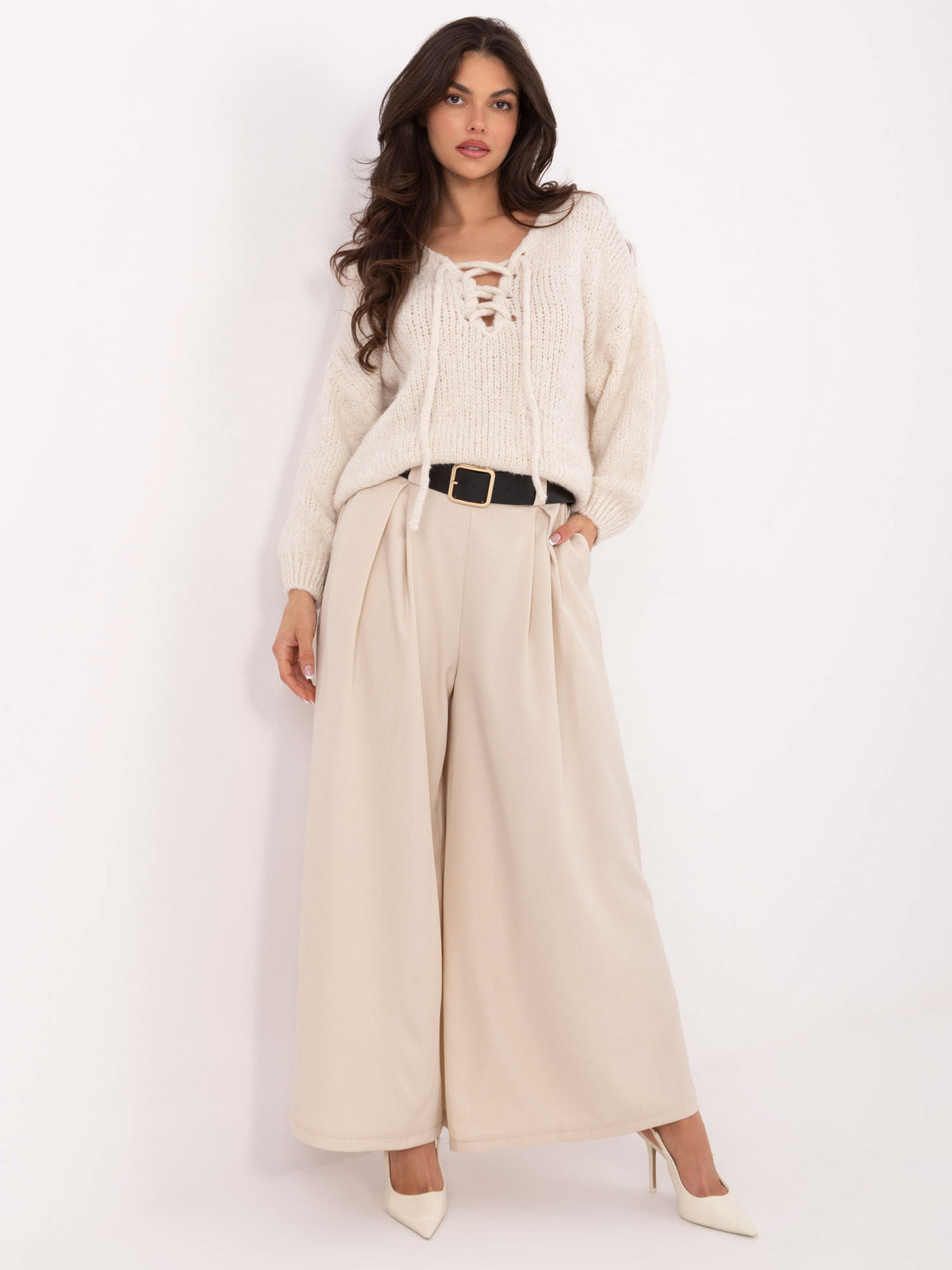 MELFIA Weite Hose mit Falten