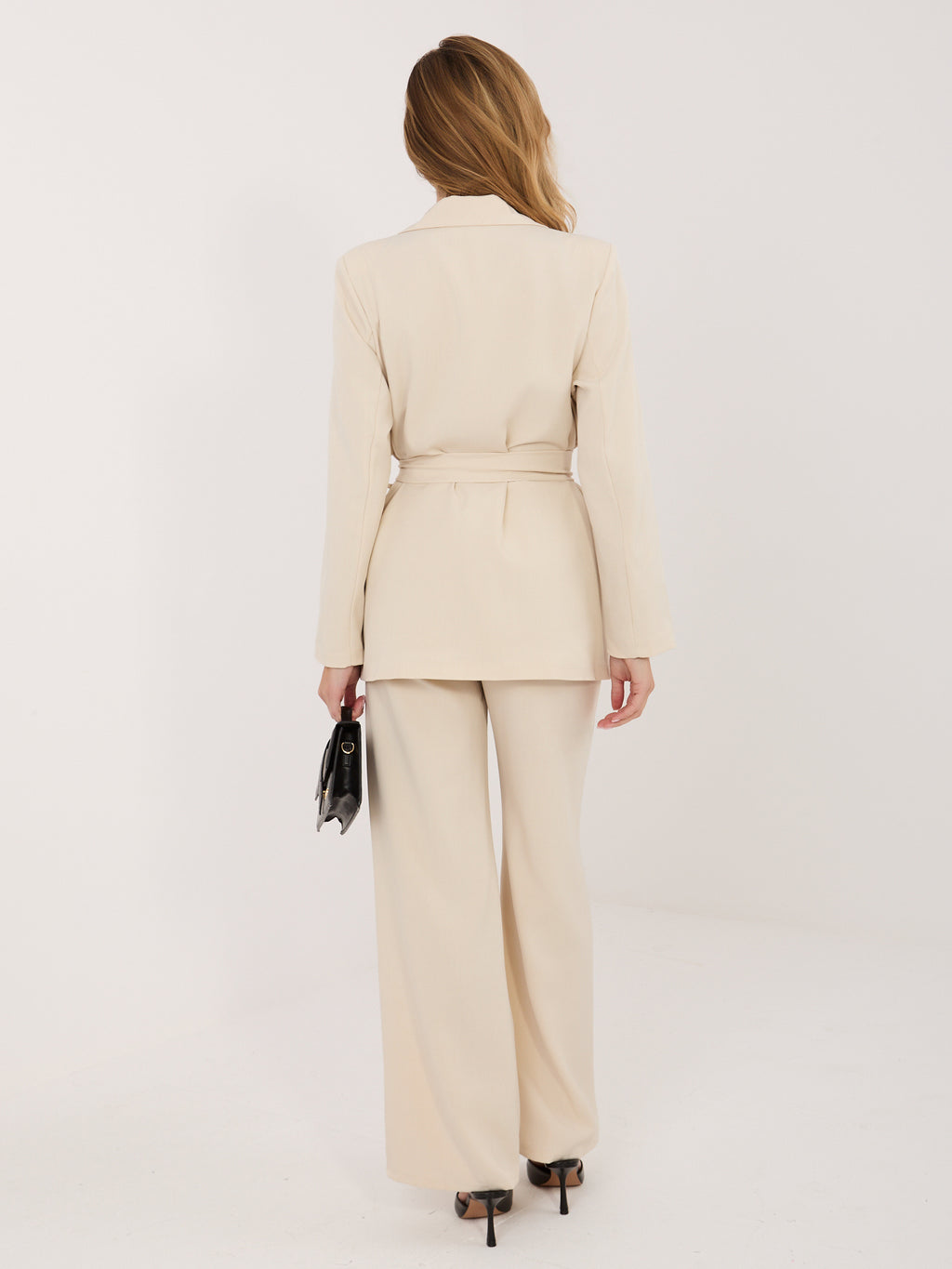 MELFIA Kamelfarbener Zweiteiler mit weiter Hose – Elegantes Set